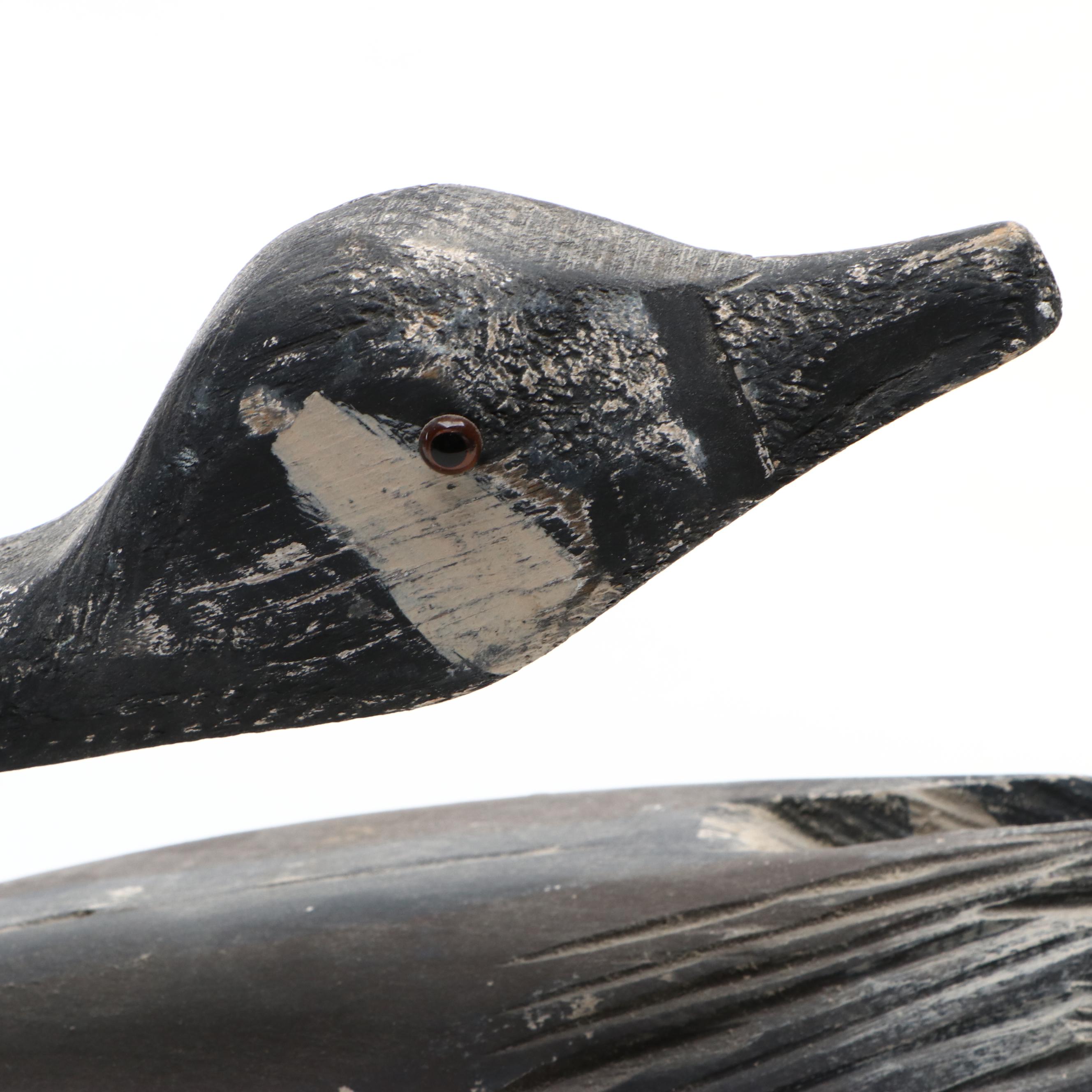 Folk Art Hand-Painted Canada Goose Decoy