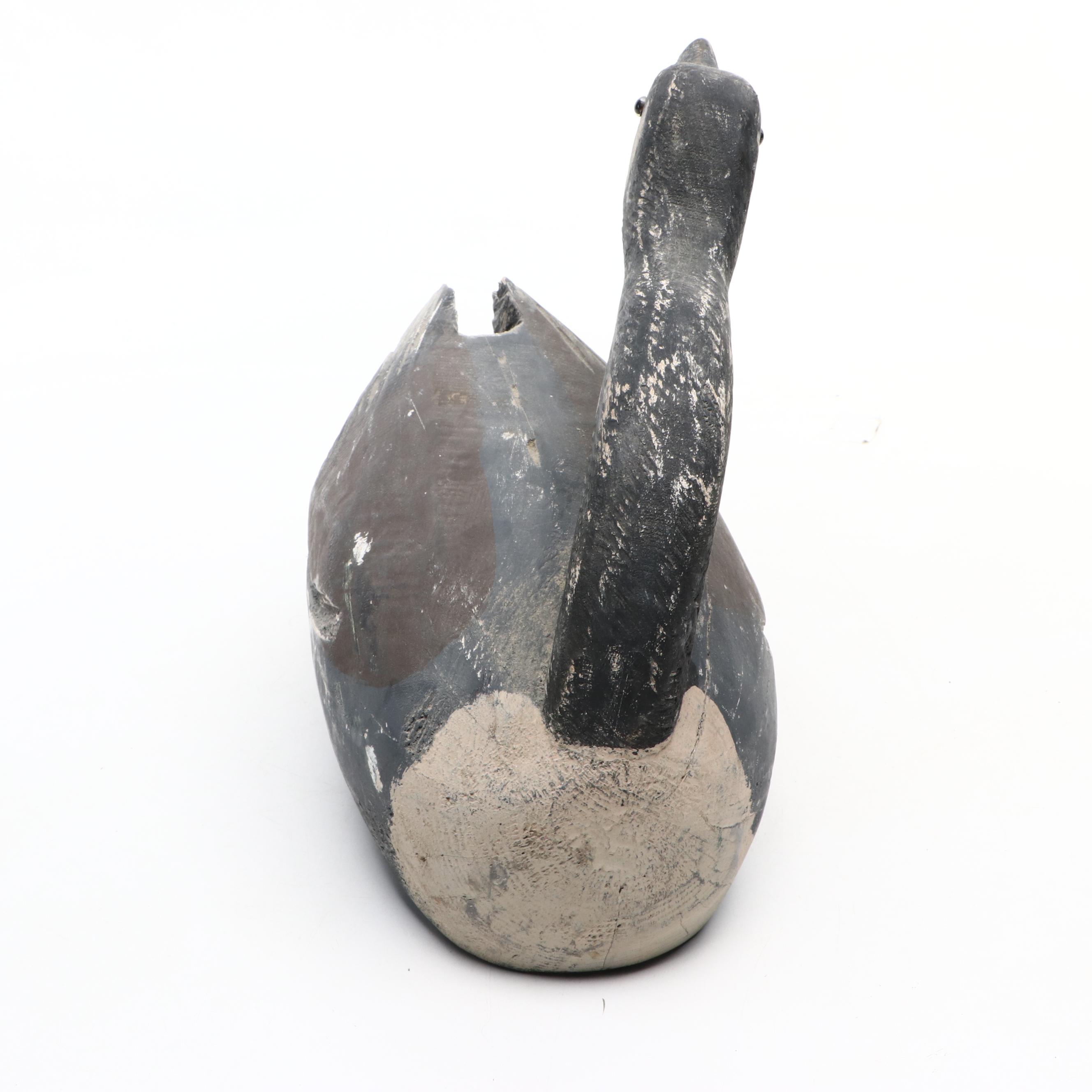 Folk Art Hand-Painted Canada Goose Decoy