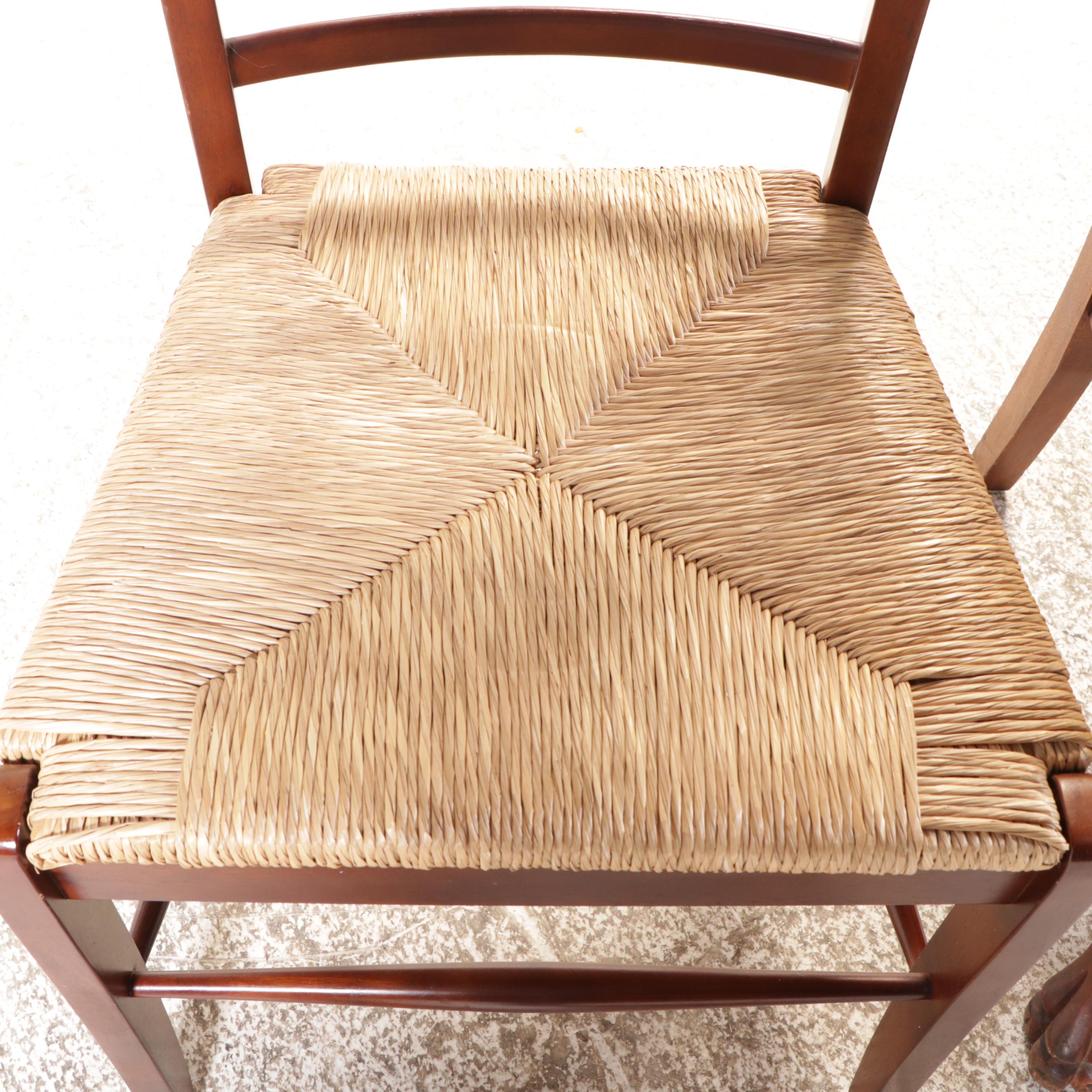 Eight Piece Pottery Barn English Style Dining Set with "Oxford" Table