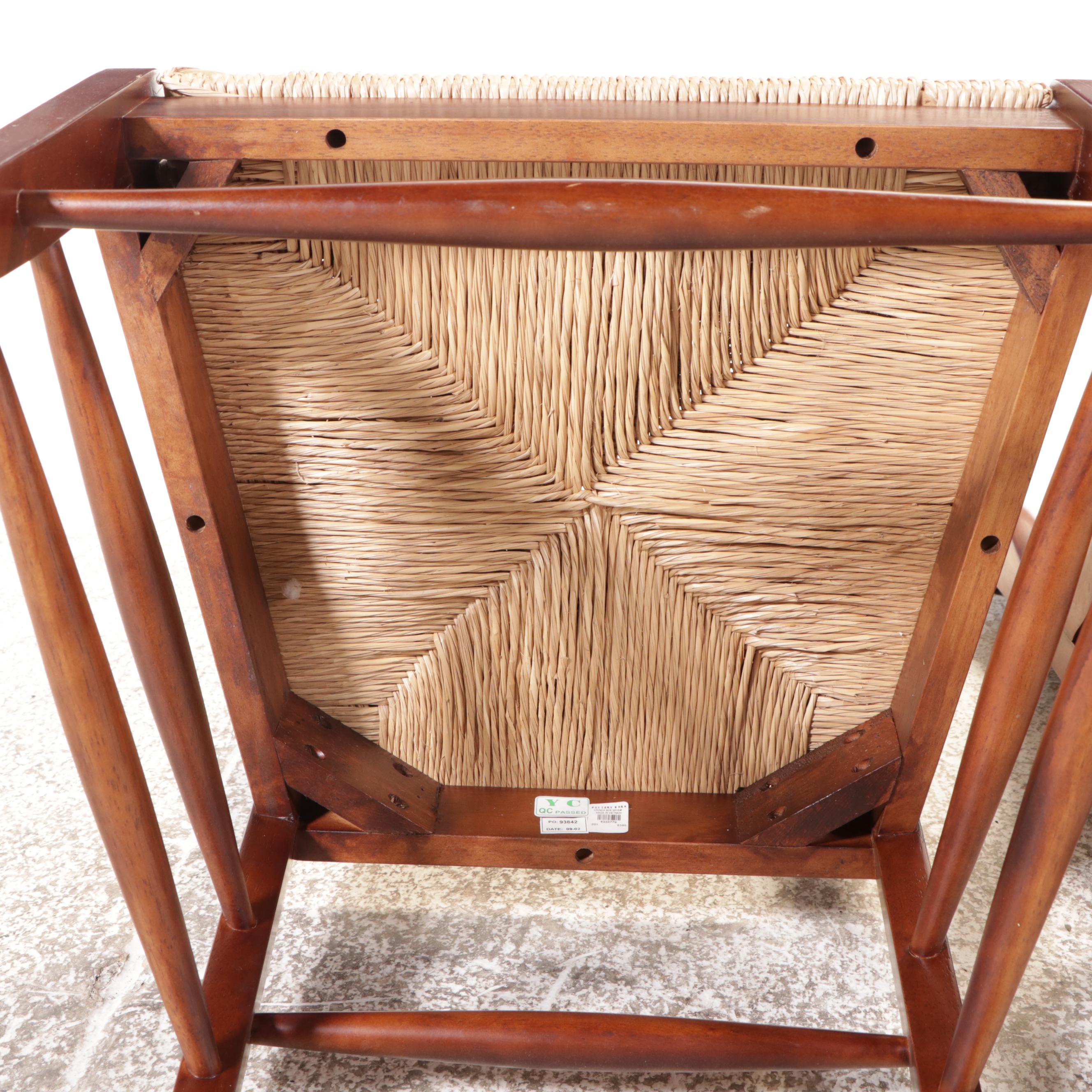 Eight Piece Pottery Barn English Style Dining Set with "Oxford" Table