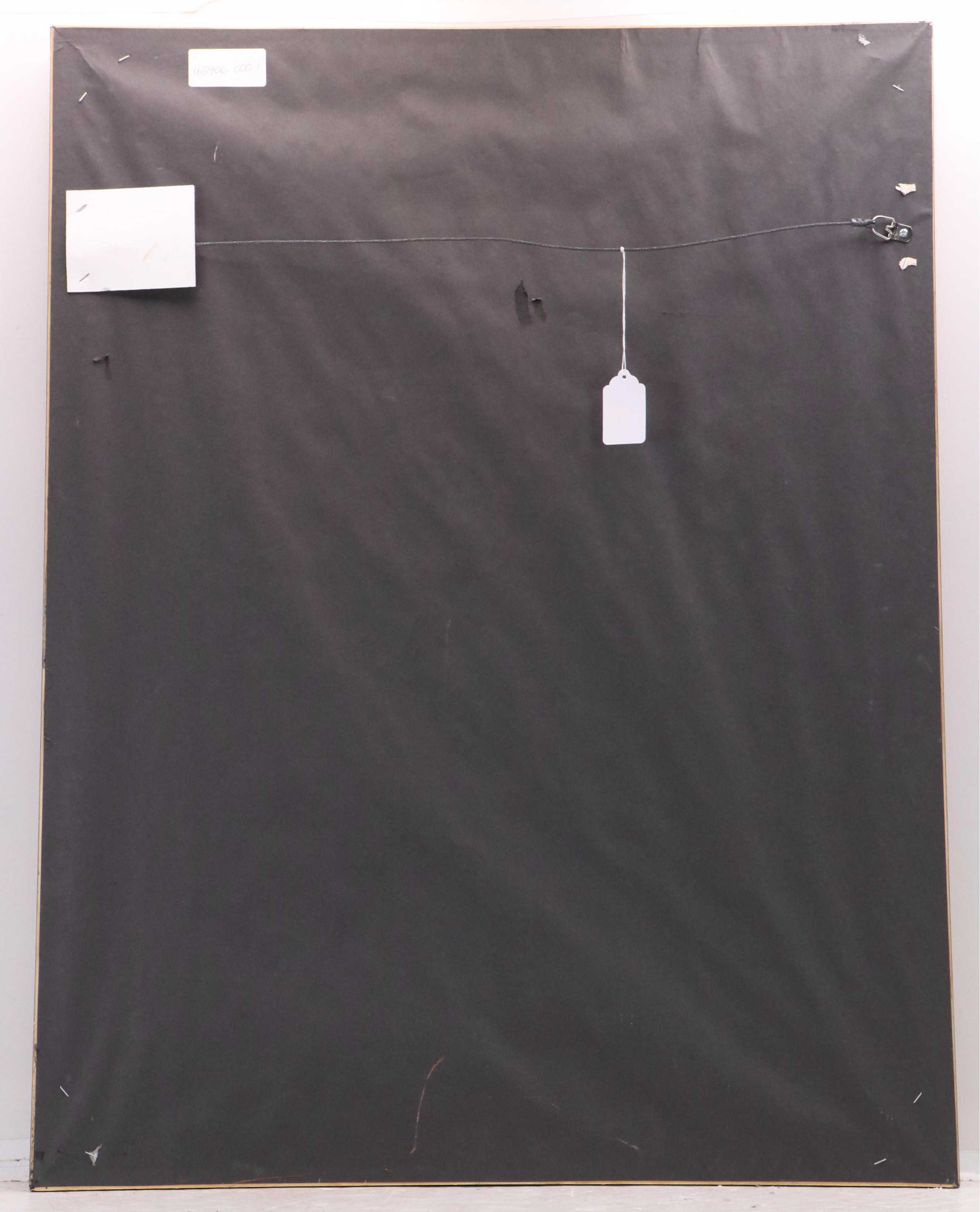 Linda Le Kinff Modernist Acrylic Portrait Painting of Seated Woman, 2006