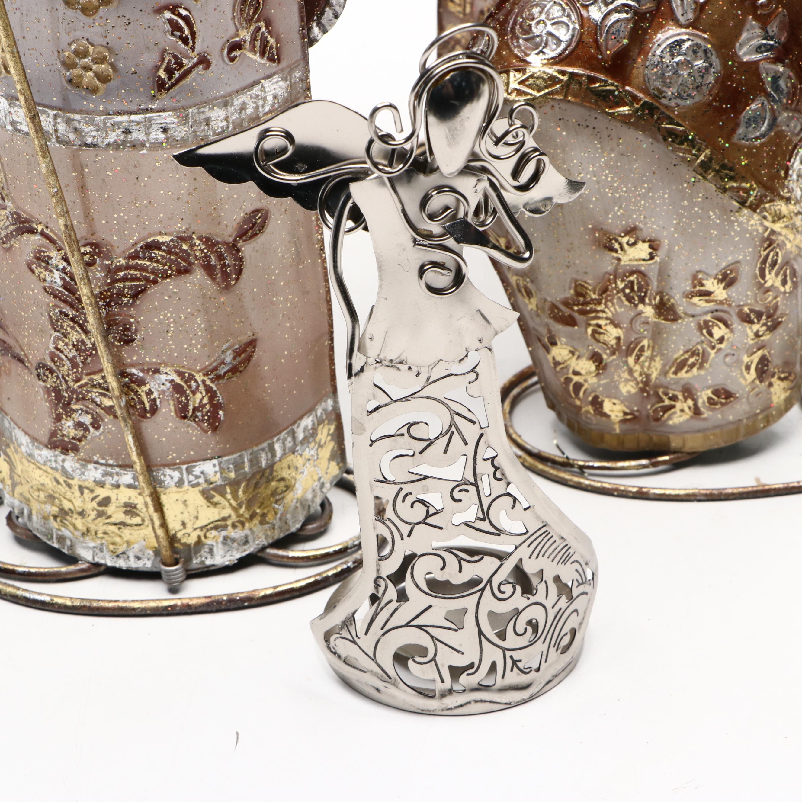 Gilt Sheet Metal Nativity Figures