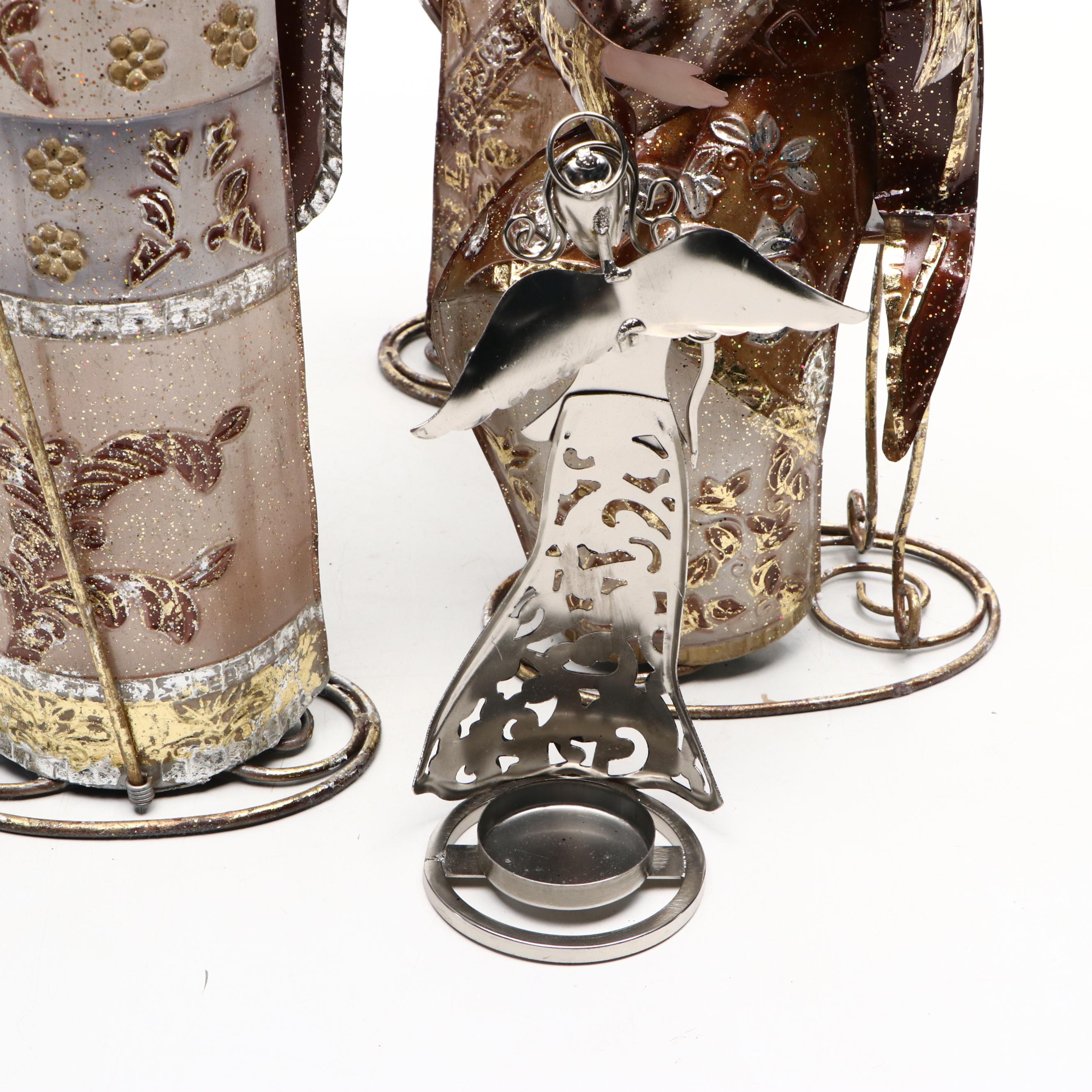 Gilt Sheet Metal Nativity Figures