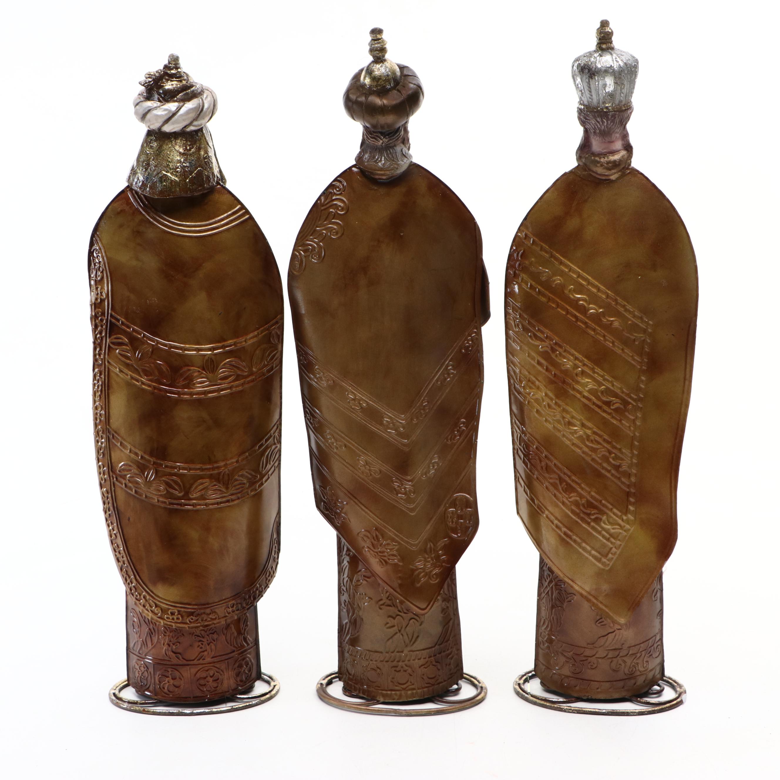 Gilt Sheet Metal Nativity Figures