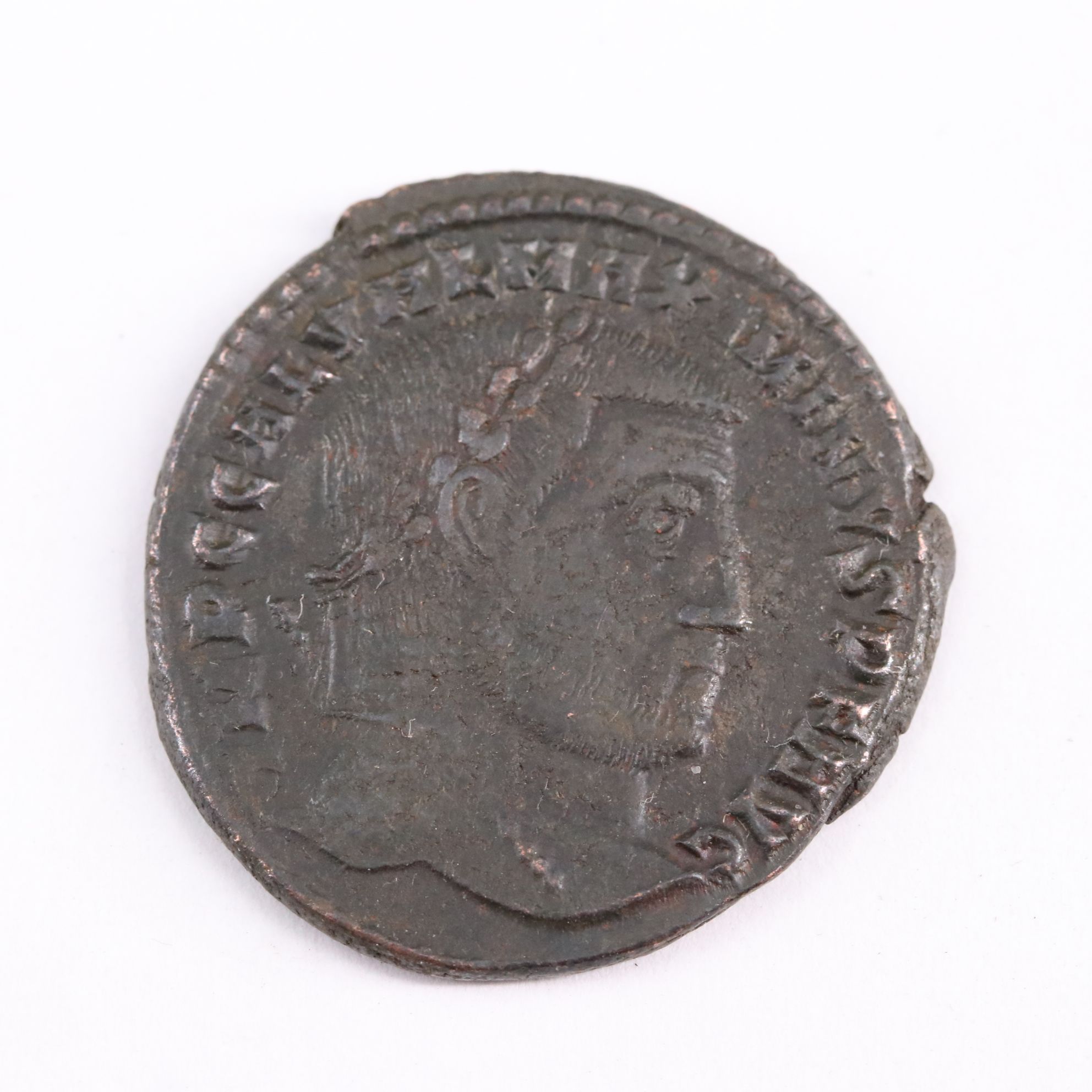 Ancient Roman Imperial Æ Follis Coin of Galerius, ca. 309 A.D.