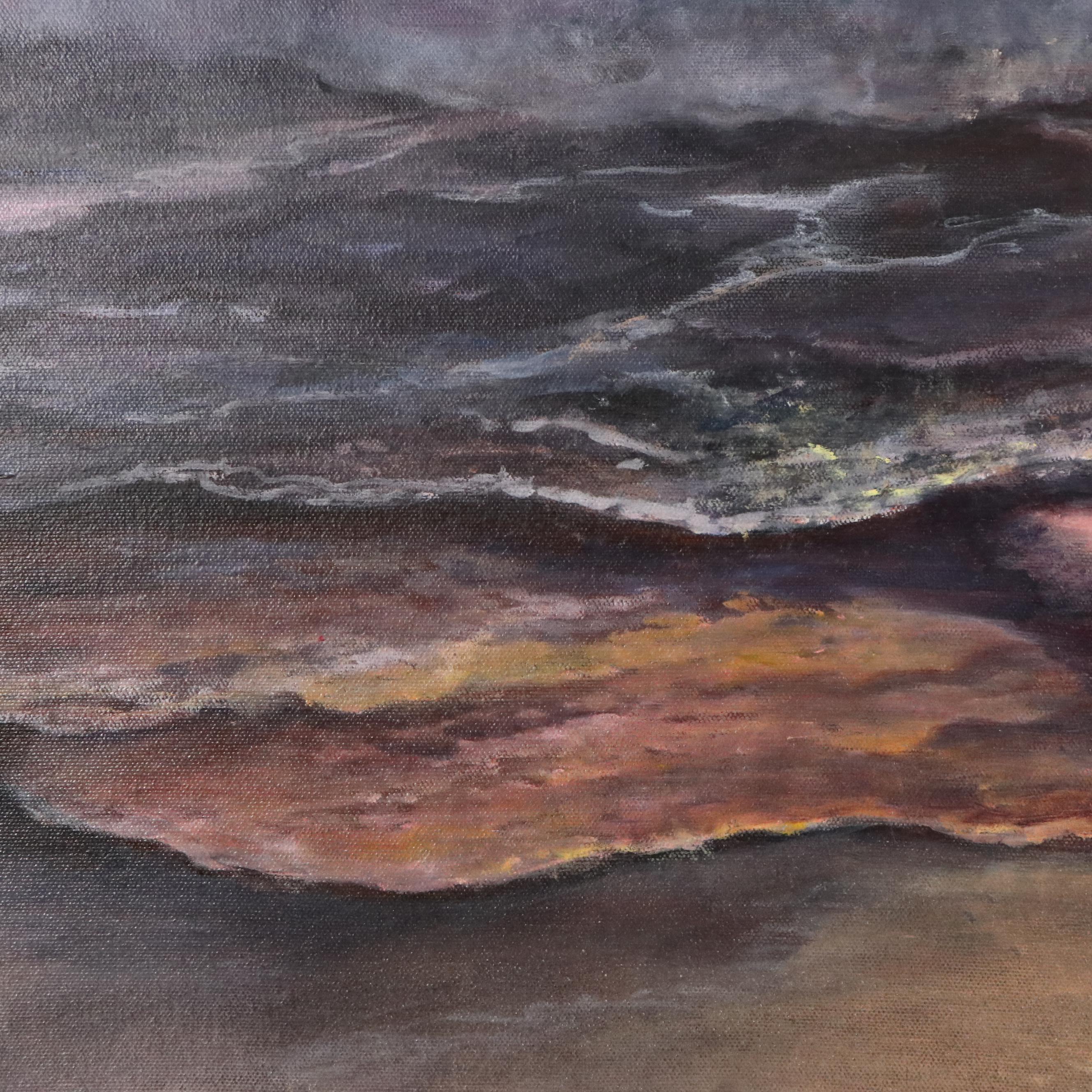 Patricia Everson Oil Painting "Sunset Glow," Late 20th Century