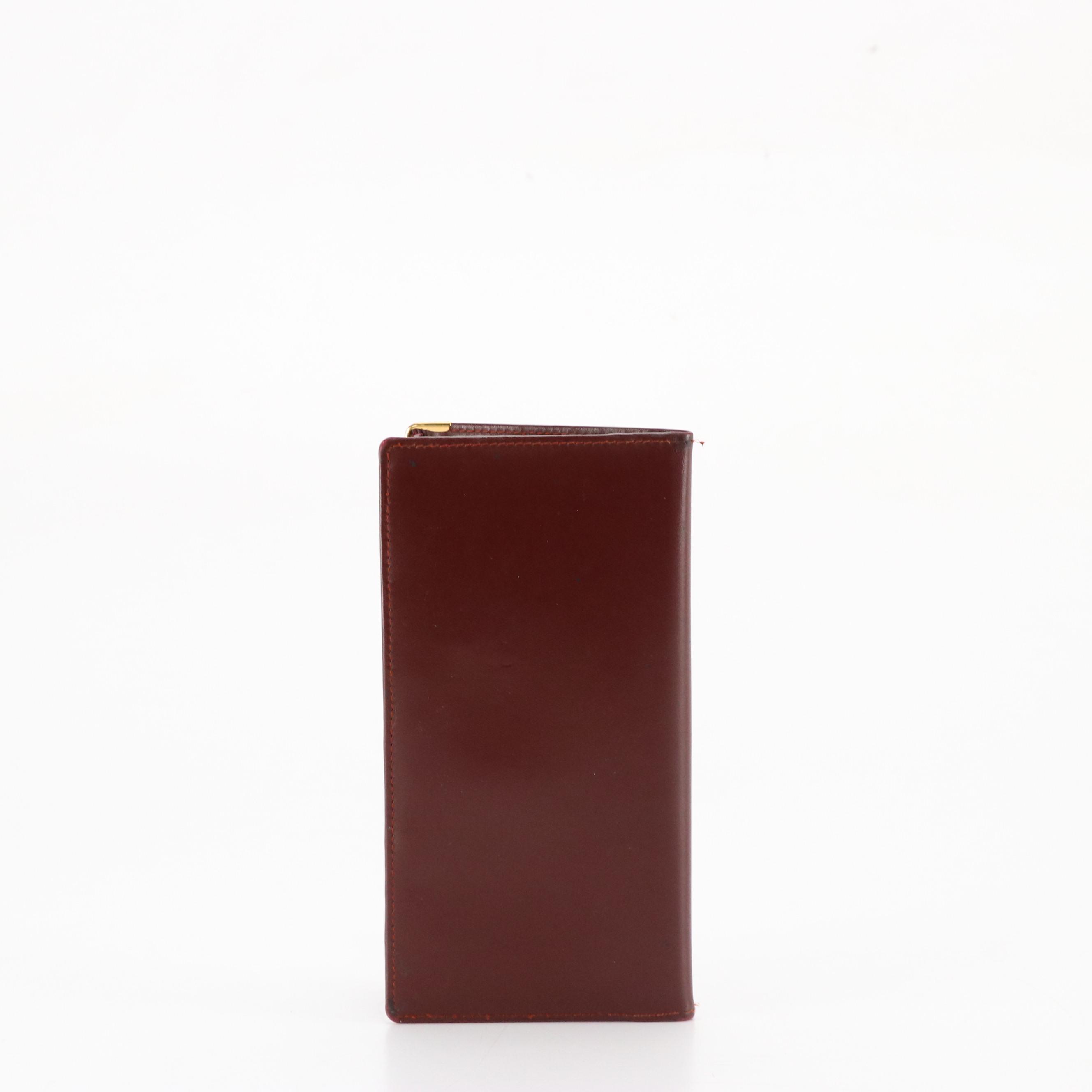 Cartier Must de Cartier Long Bifold Wallet in Burgundy Leather