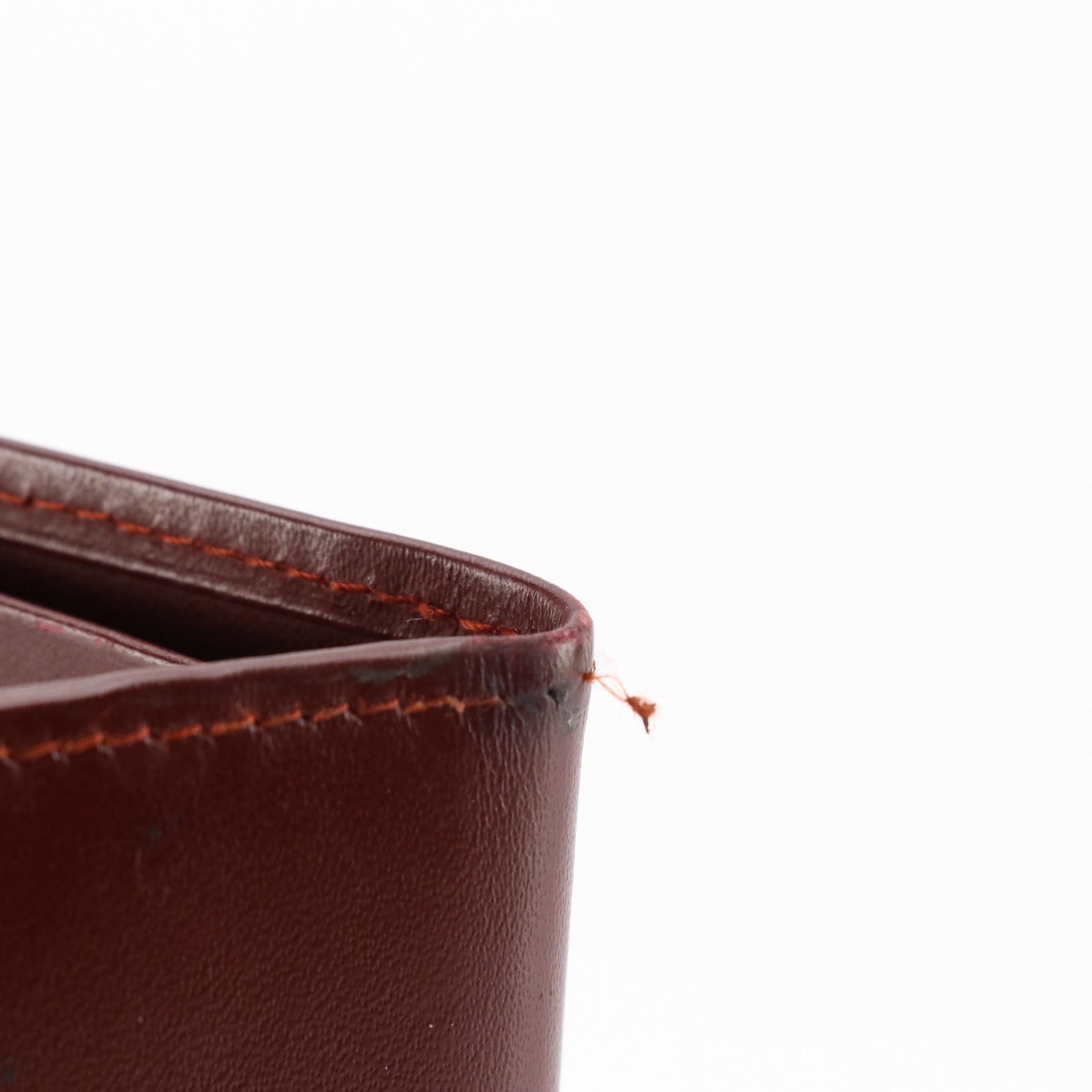 Cartier Must de Cartier Long Bifold Wallet in Burgundy Leather