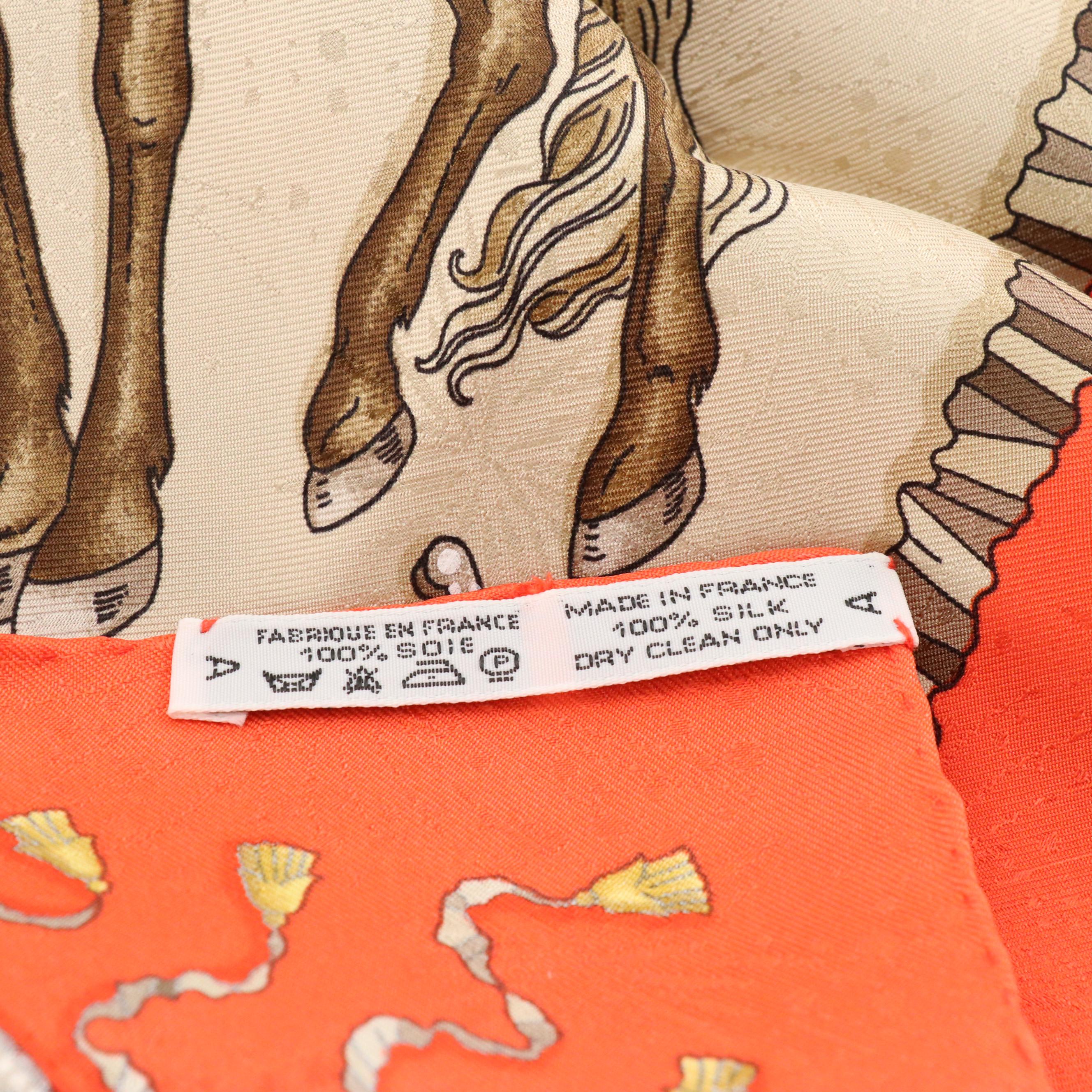 Hermés "Les Fêtes du Roi Soleil" Scarf 90 in Silk Fireworks Jacquard