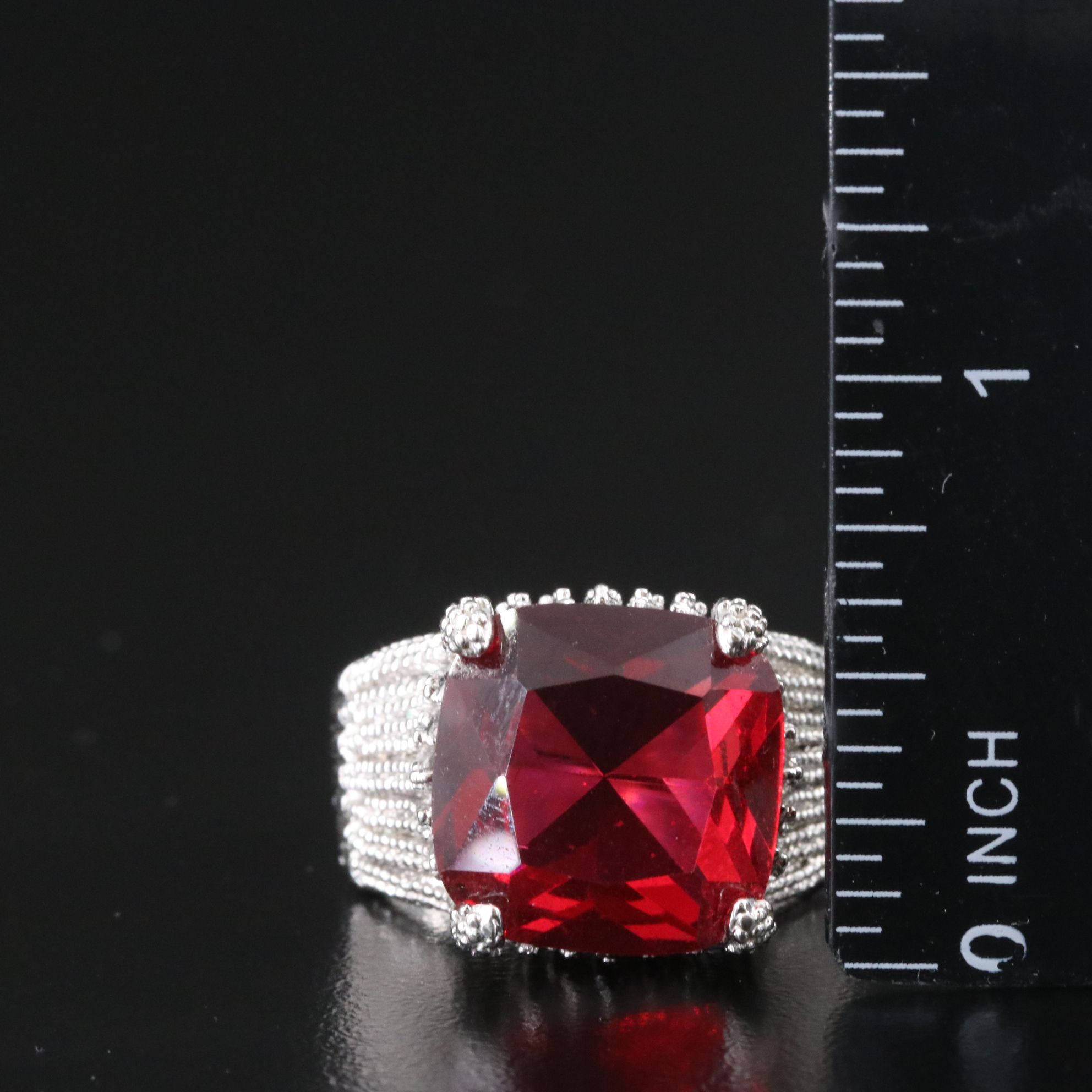 Sterling, Ruby and Sapphire Featured in Ring Collection