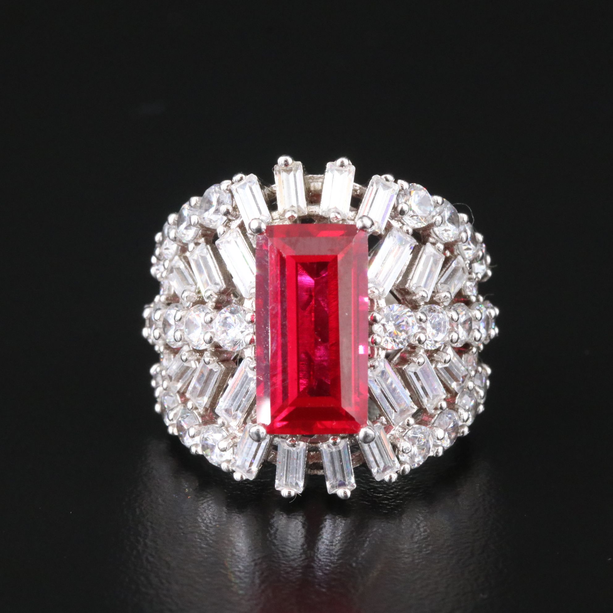 Sterling, Ruby and Sapphire Featured in Ring Collection