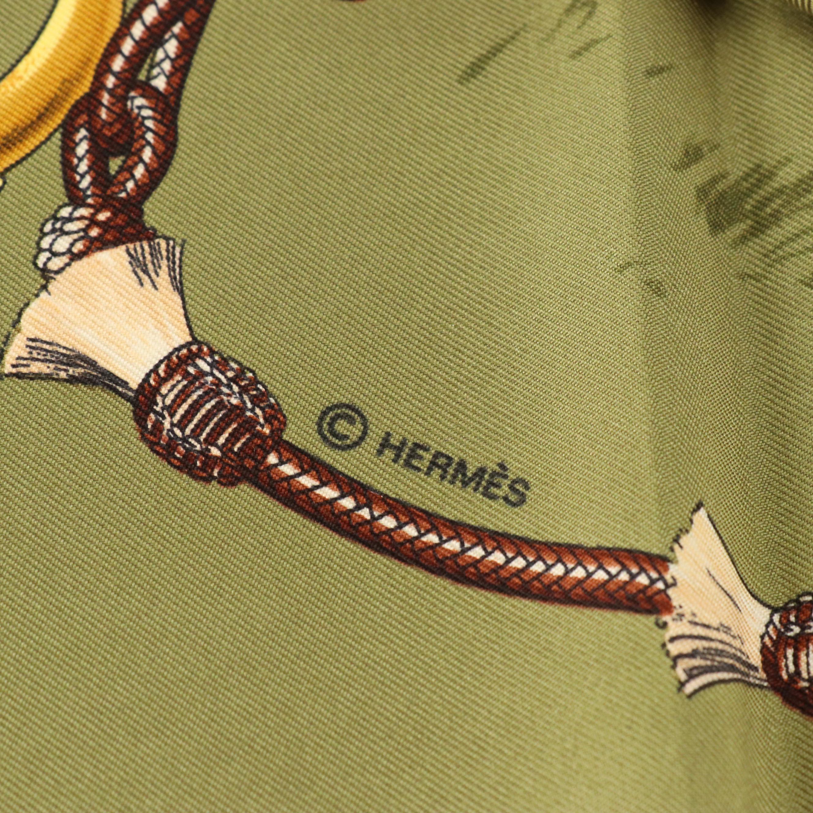 Hermès "Pampa" Silk Twill Scarf 90