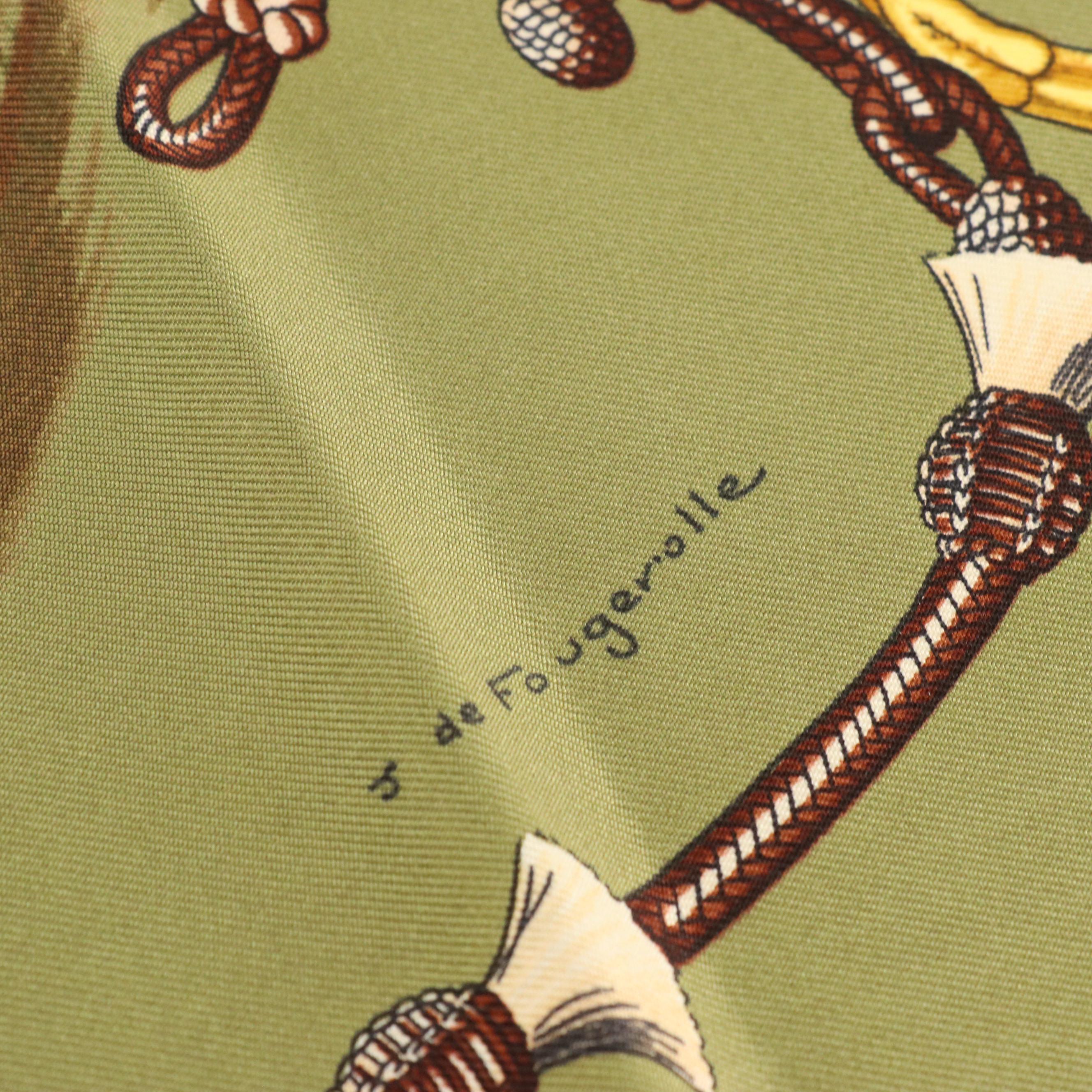 Hermès "Pampa" Silk Twill Scarf 90