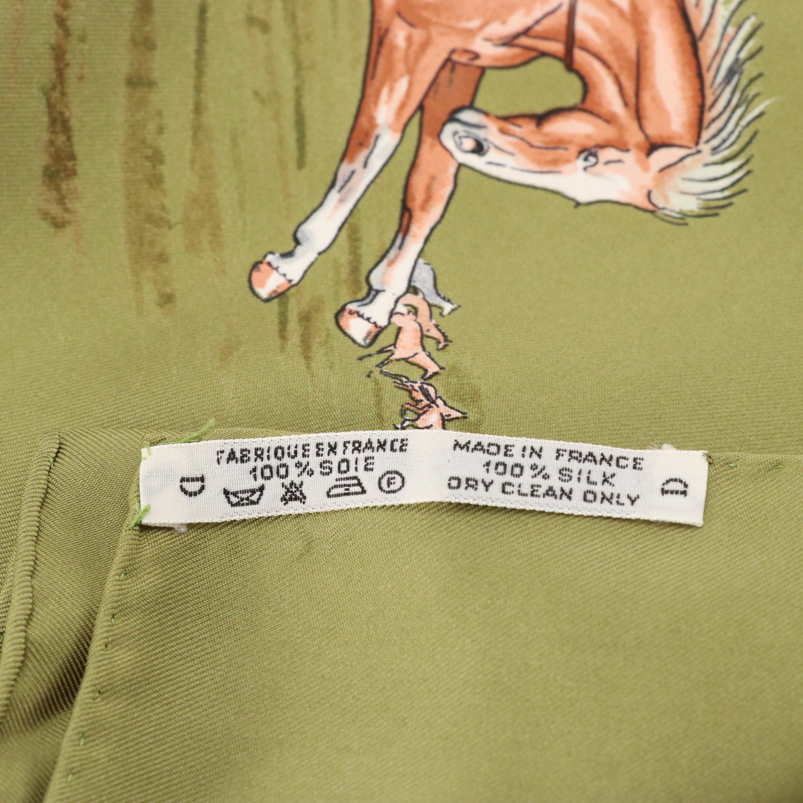 Hermès "Pampa" Silk Twill Scarf 90