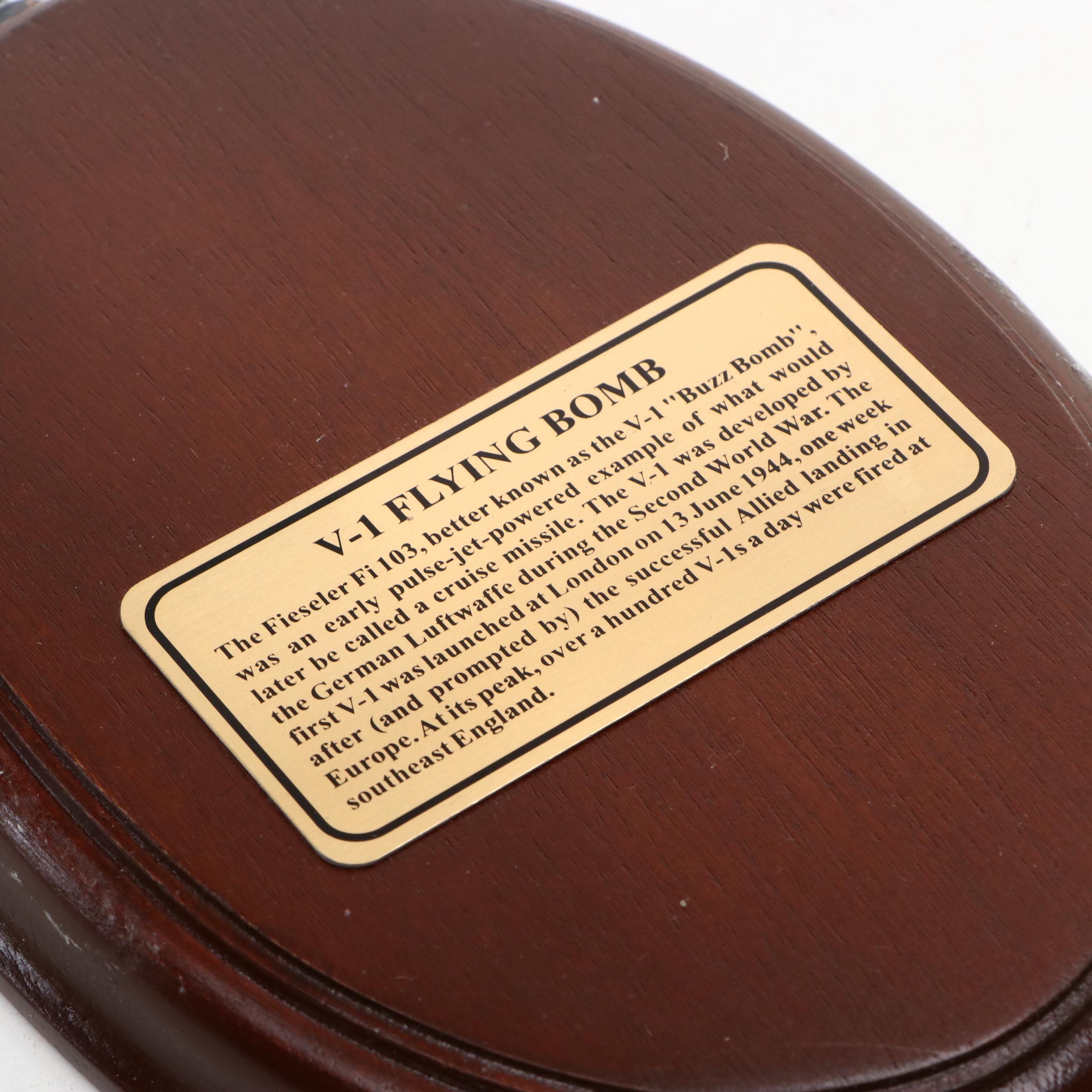 V-1 Flying Bomb, Macchi C.202 Folgore and Messerschmitt Bf109 Model Planes