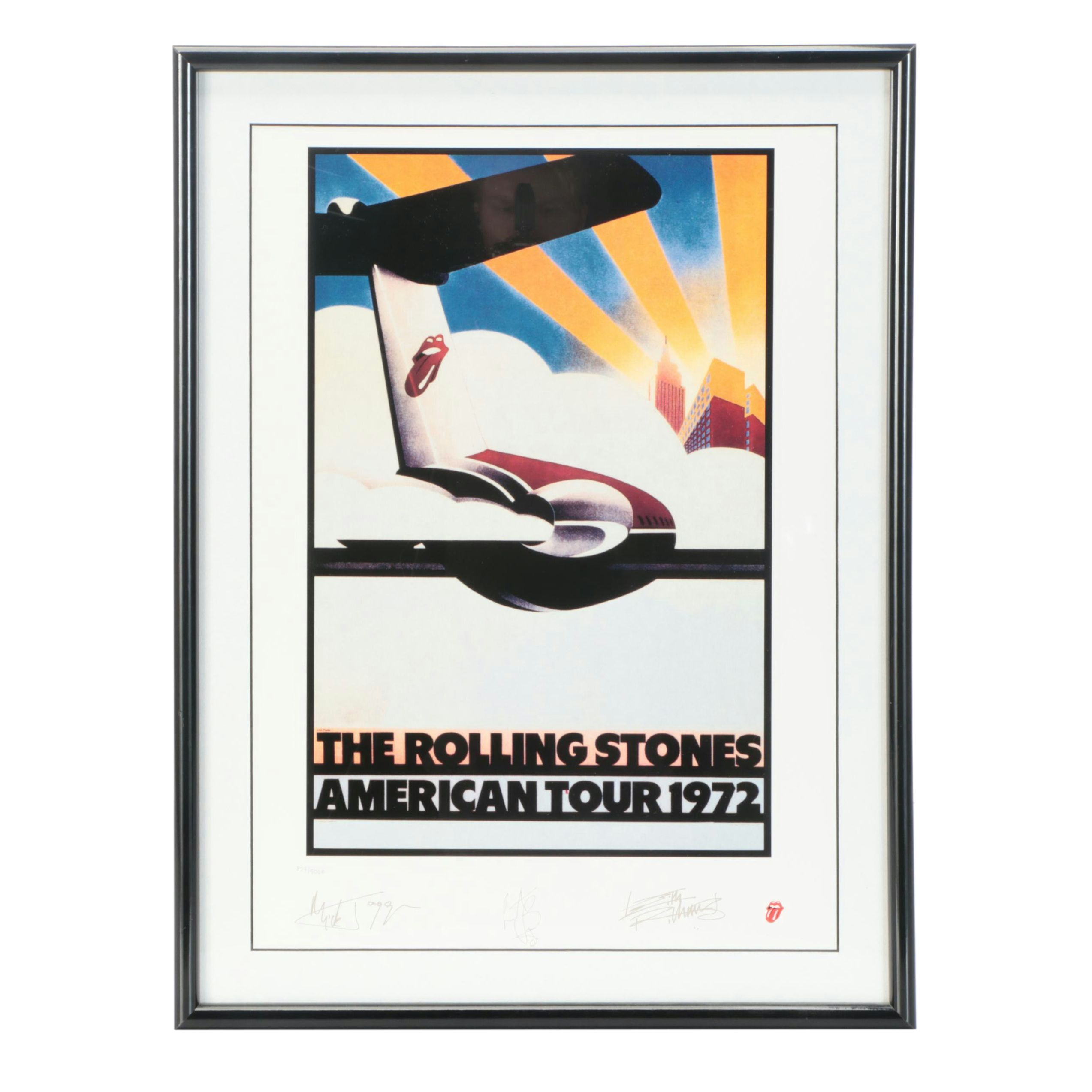 The Rolling Stones Signed "American Tour" Limited Edition Lithograph Print, 1994