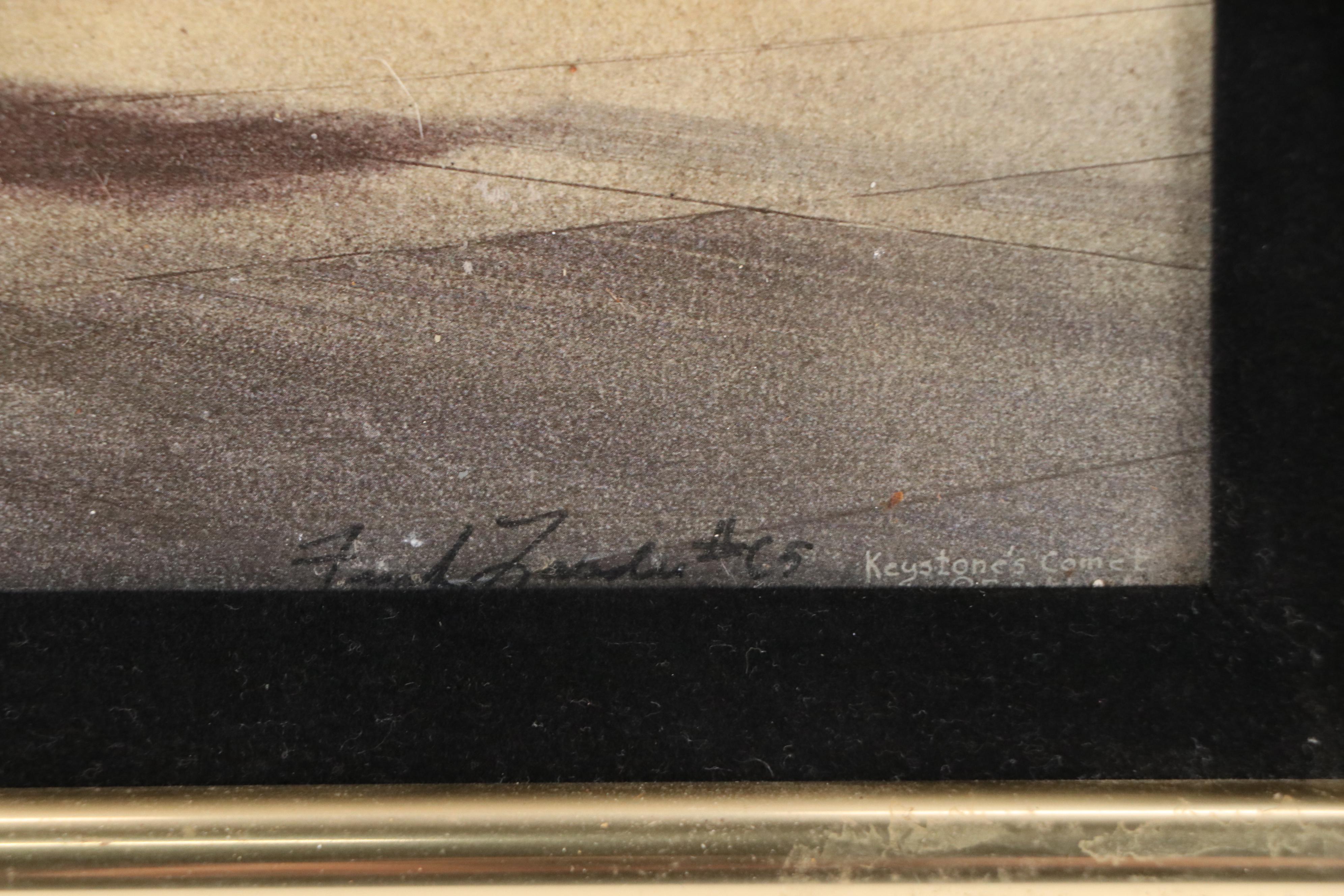 Waco Airplanes Hangar Scene Offset Lithograph "Planes in Action"