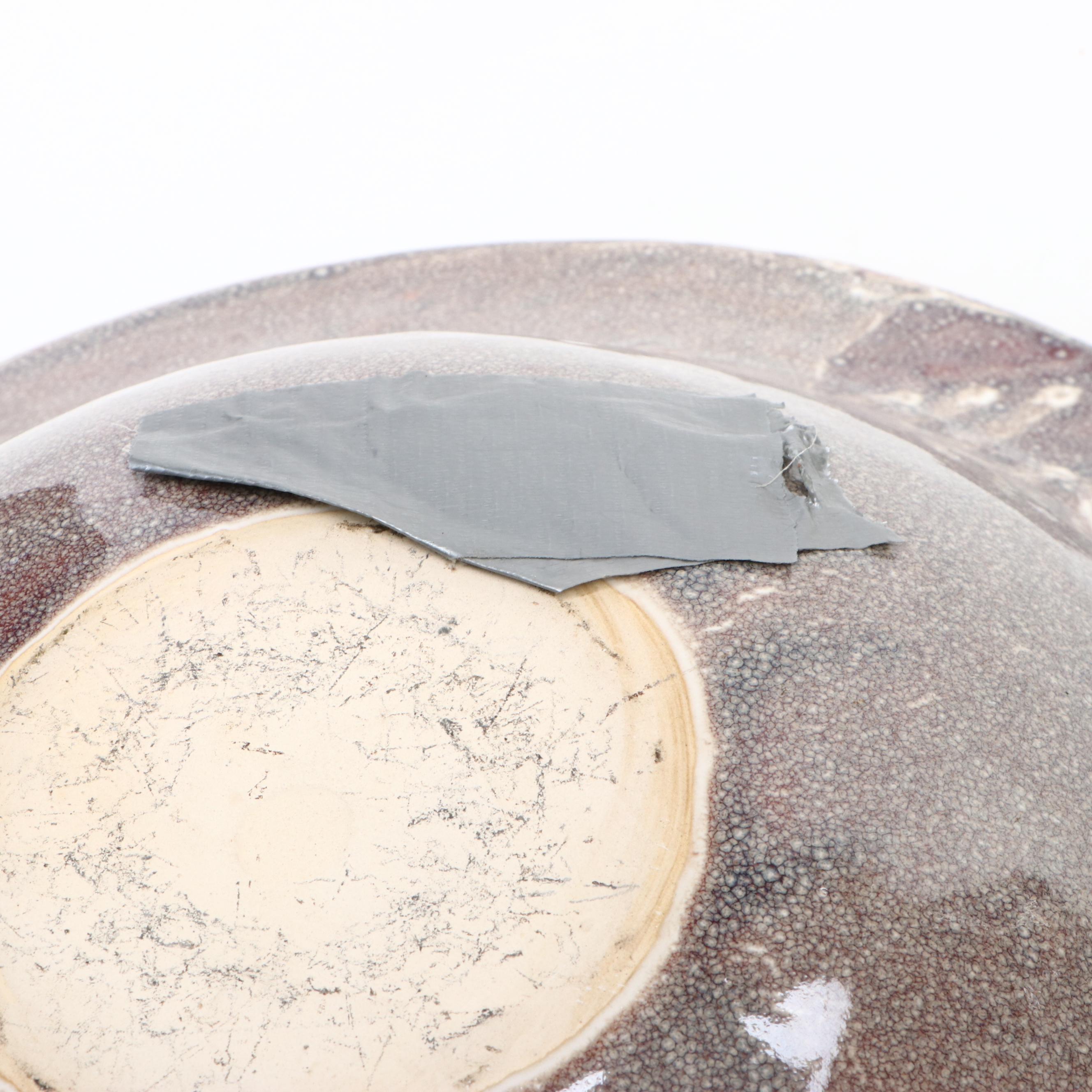 Decorative Balls with Ceramic Centerpiece and Metal Stand