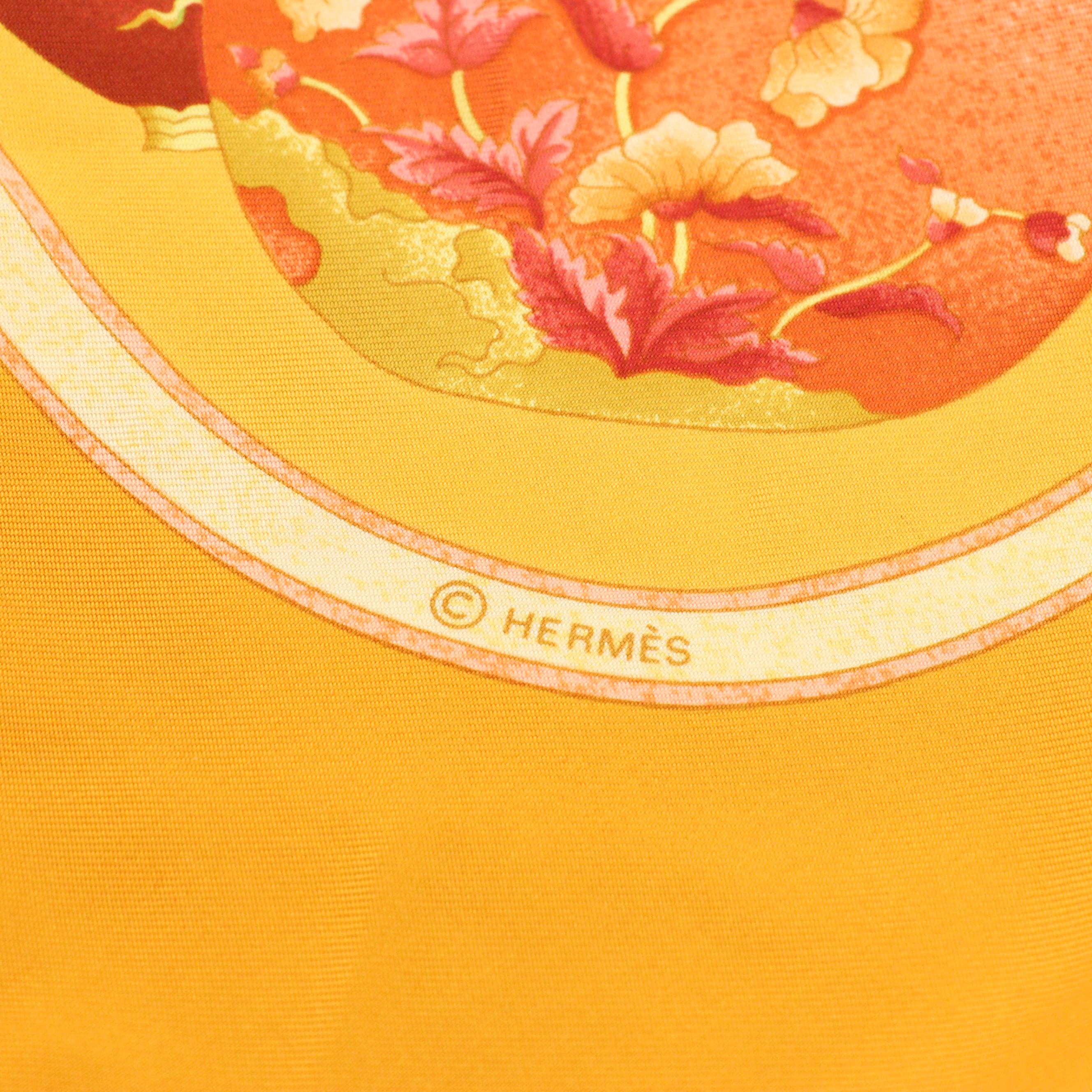 Hermès "Qu'Importe le Flacon" Scarf 90 in Silk Twill with Box