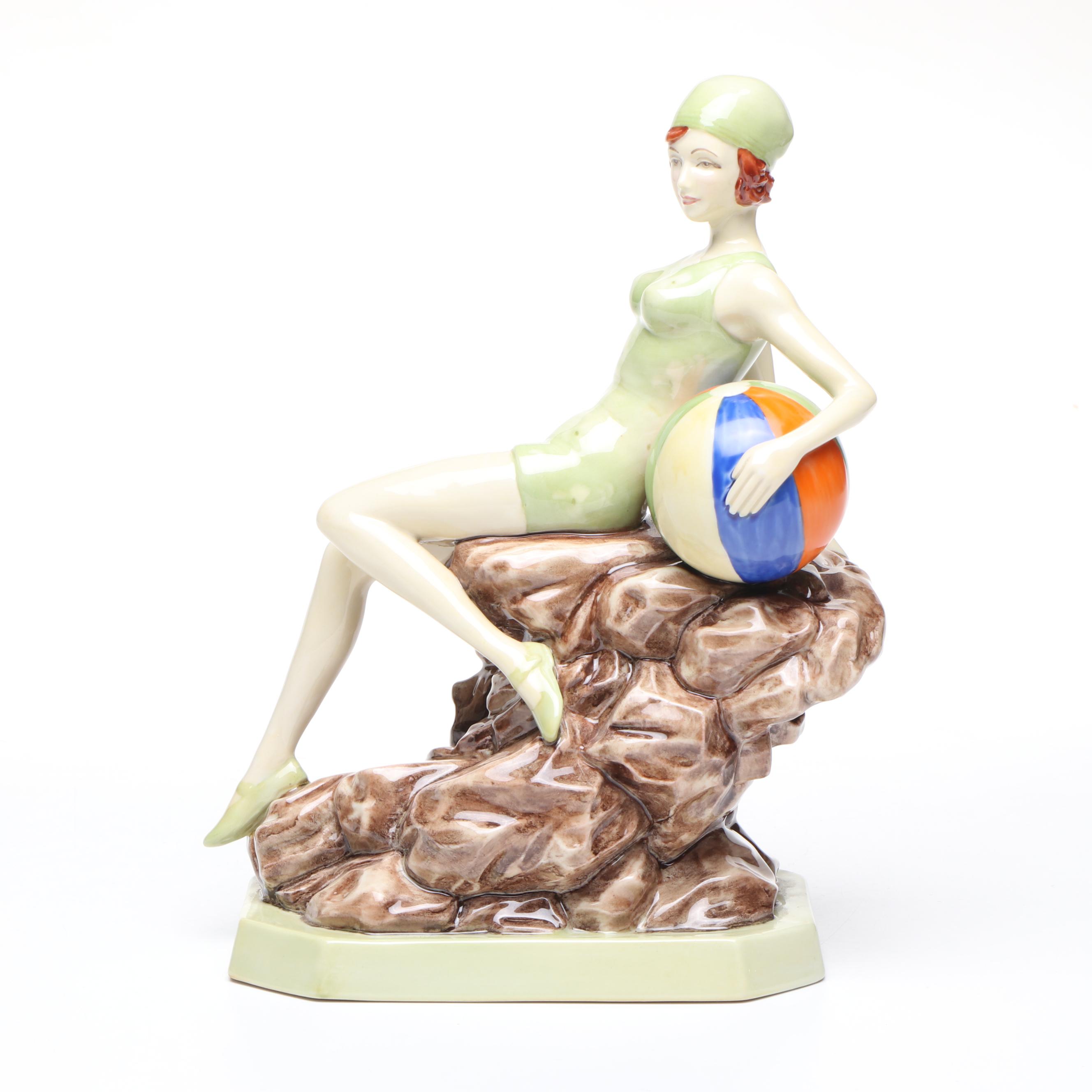 Kevin Francis Limited Edition Hand-Painted "Beach Belle" Porcelain Figure
