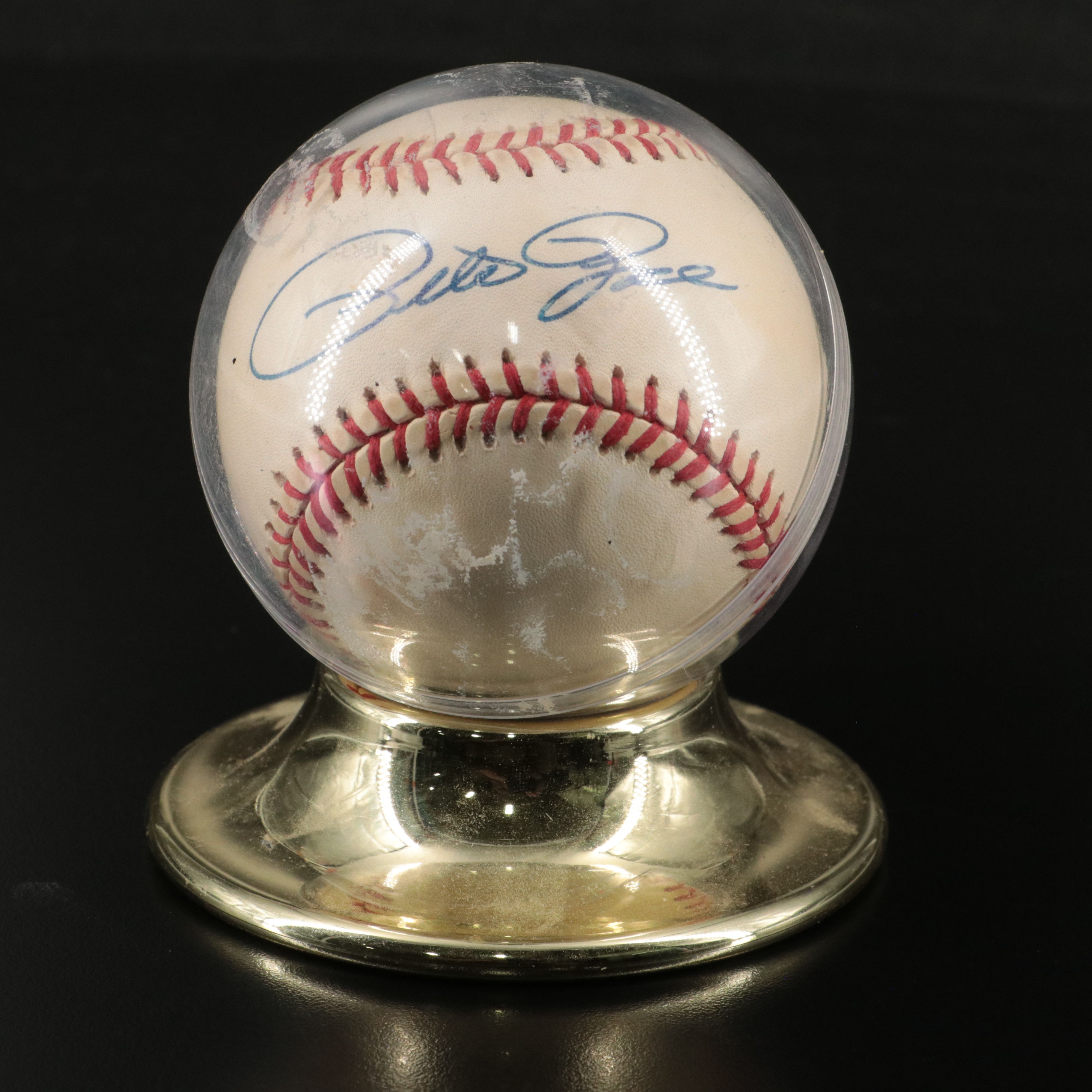 Pete Rose Signed Rawlings Official National League Baseball