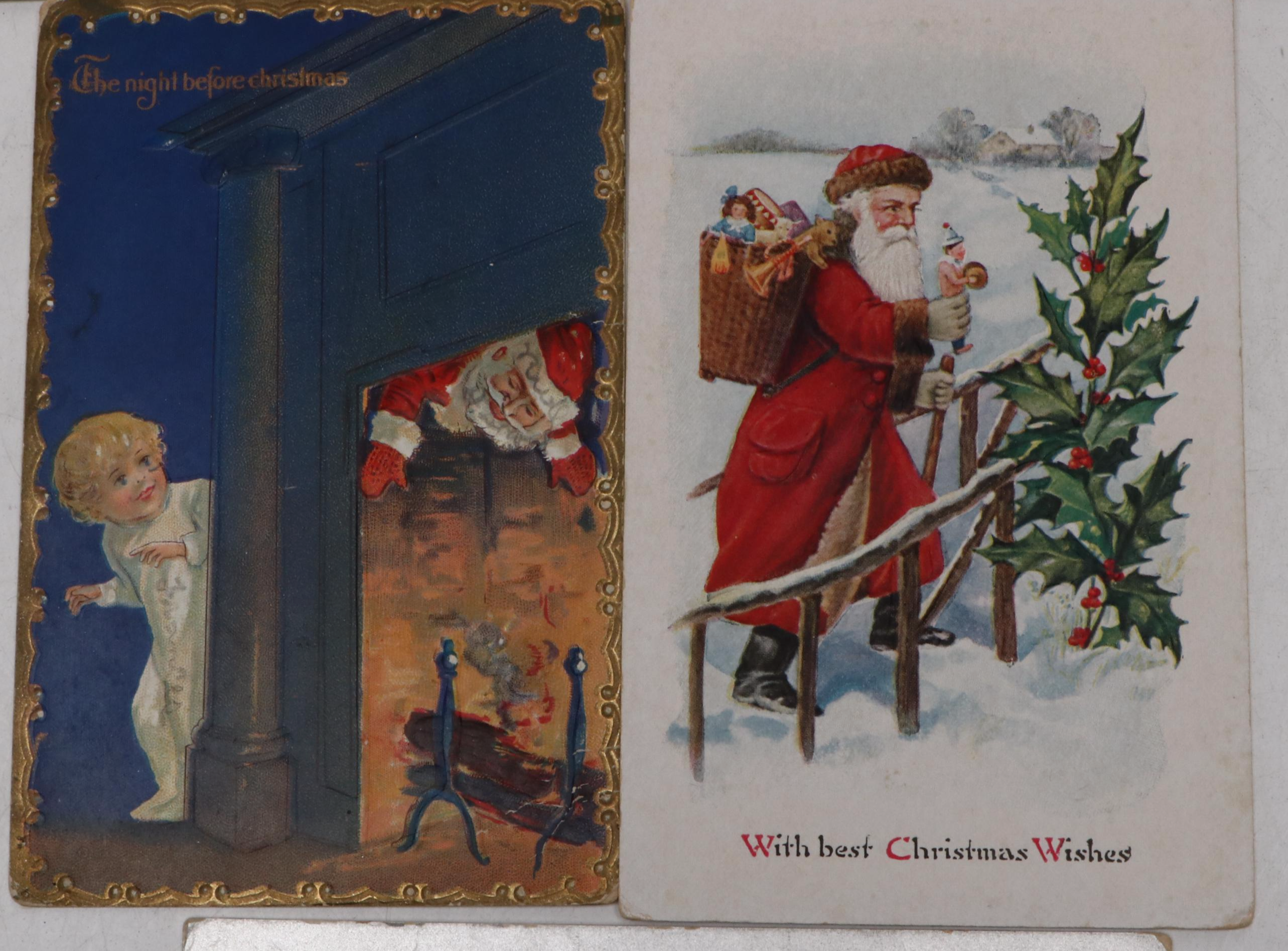 Christmas Santa Claus Postcards, Early 20th Century