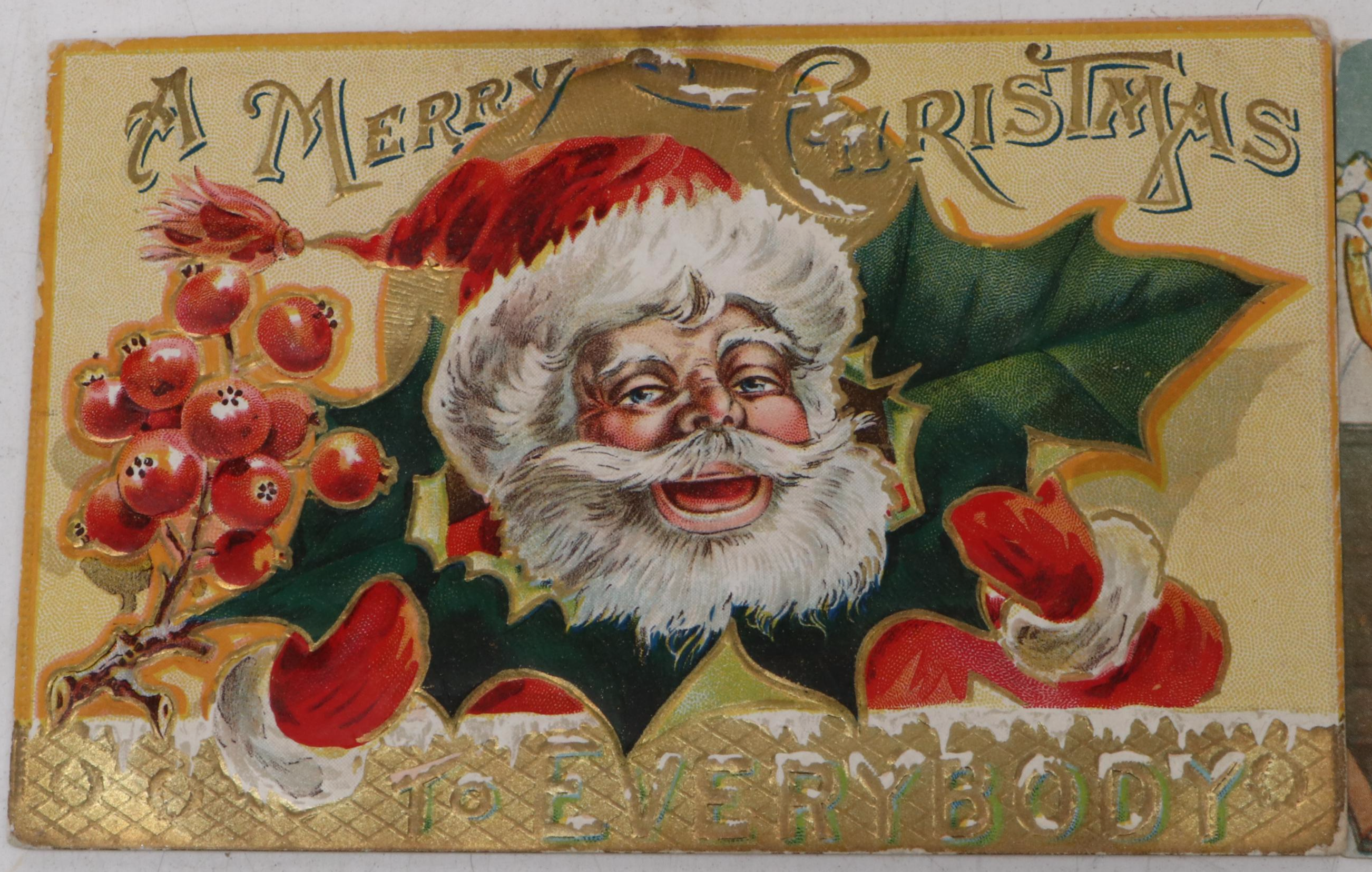 Christmas Santa Claus Postcards, Early 20th Century