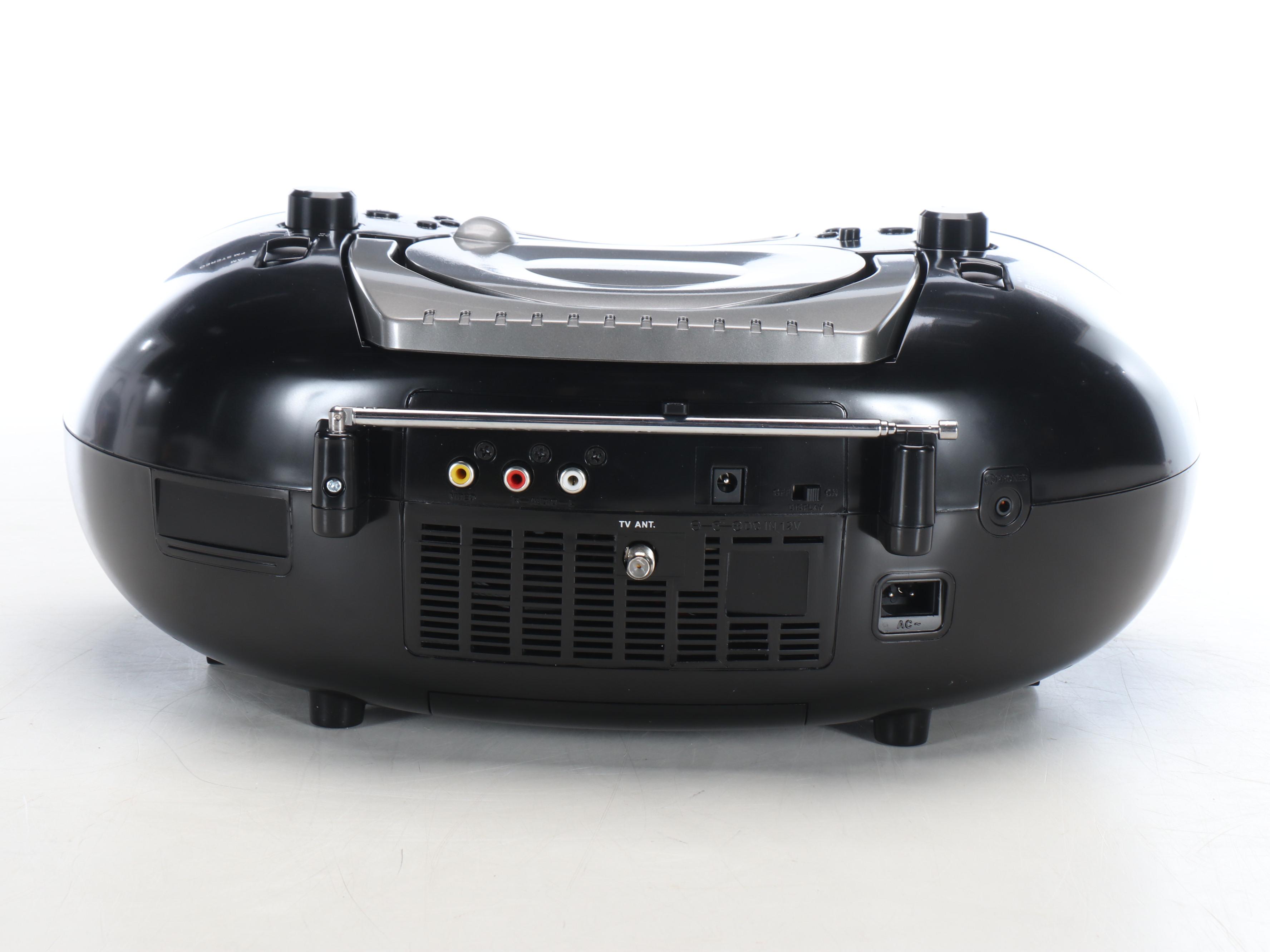 Naxa 7" Bluetooth DVD Boombox with TV and Microphone