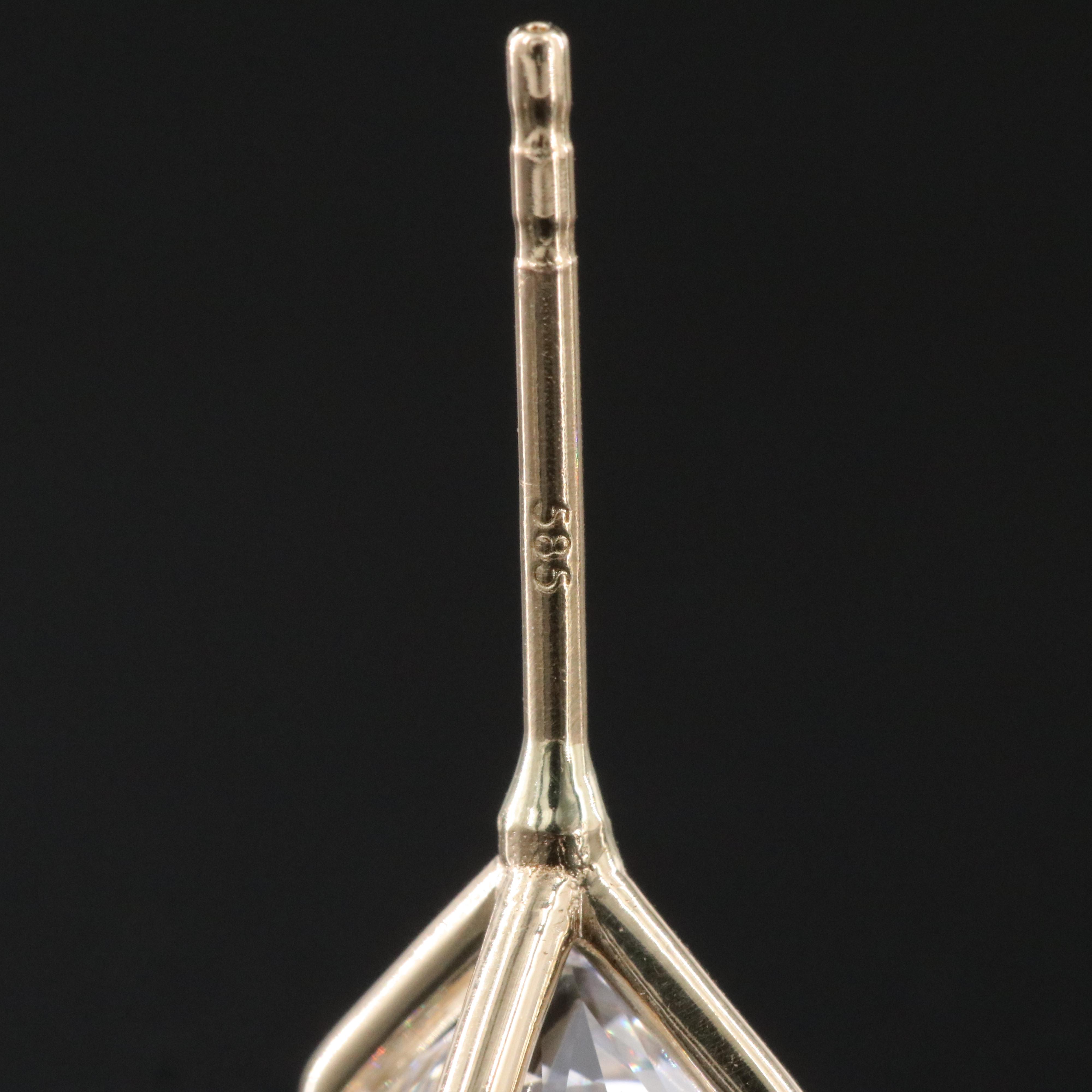 14K 2.06 CTW Lab Grown Internally Flawless Diamond Stud Earrings with IGI Report