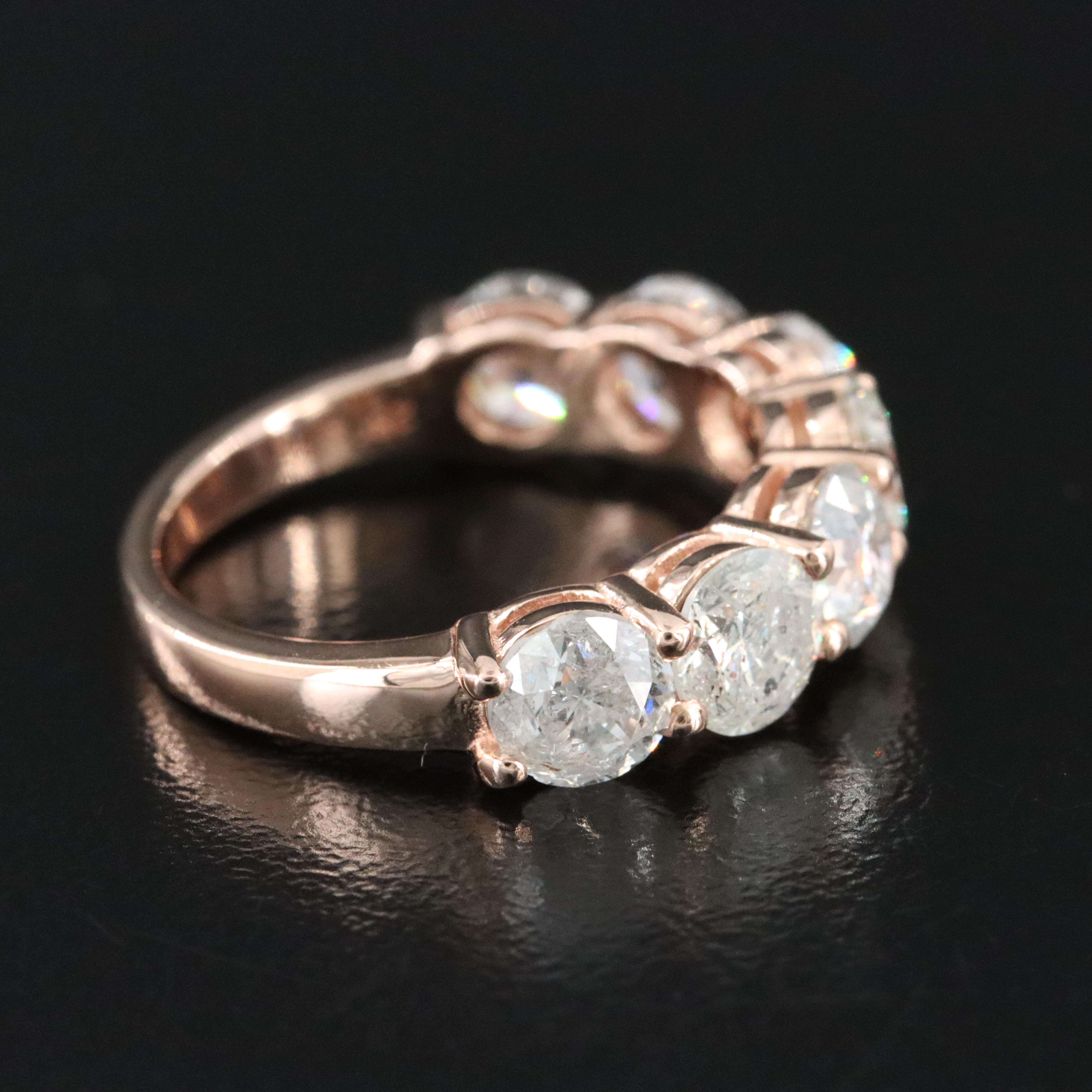 14K Rose Gold 3.60 CTW Diamond Ring with IGI Jewelry Report