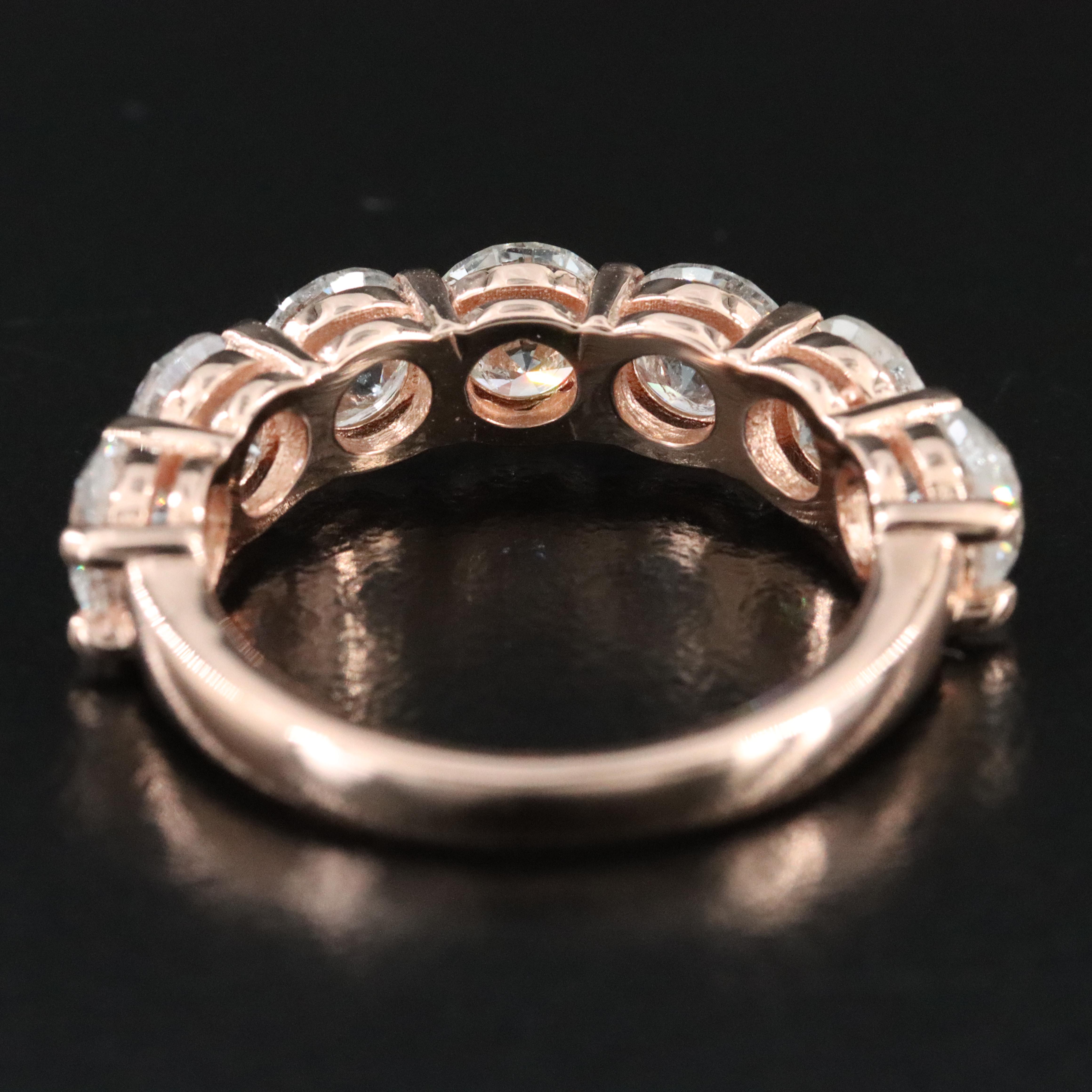 14K Rose Gold 3.60 CTW Diamond Ring with IGI Jewelry Report