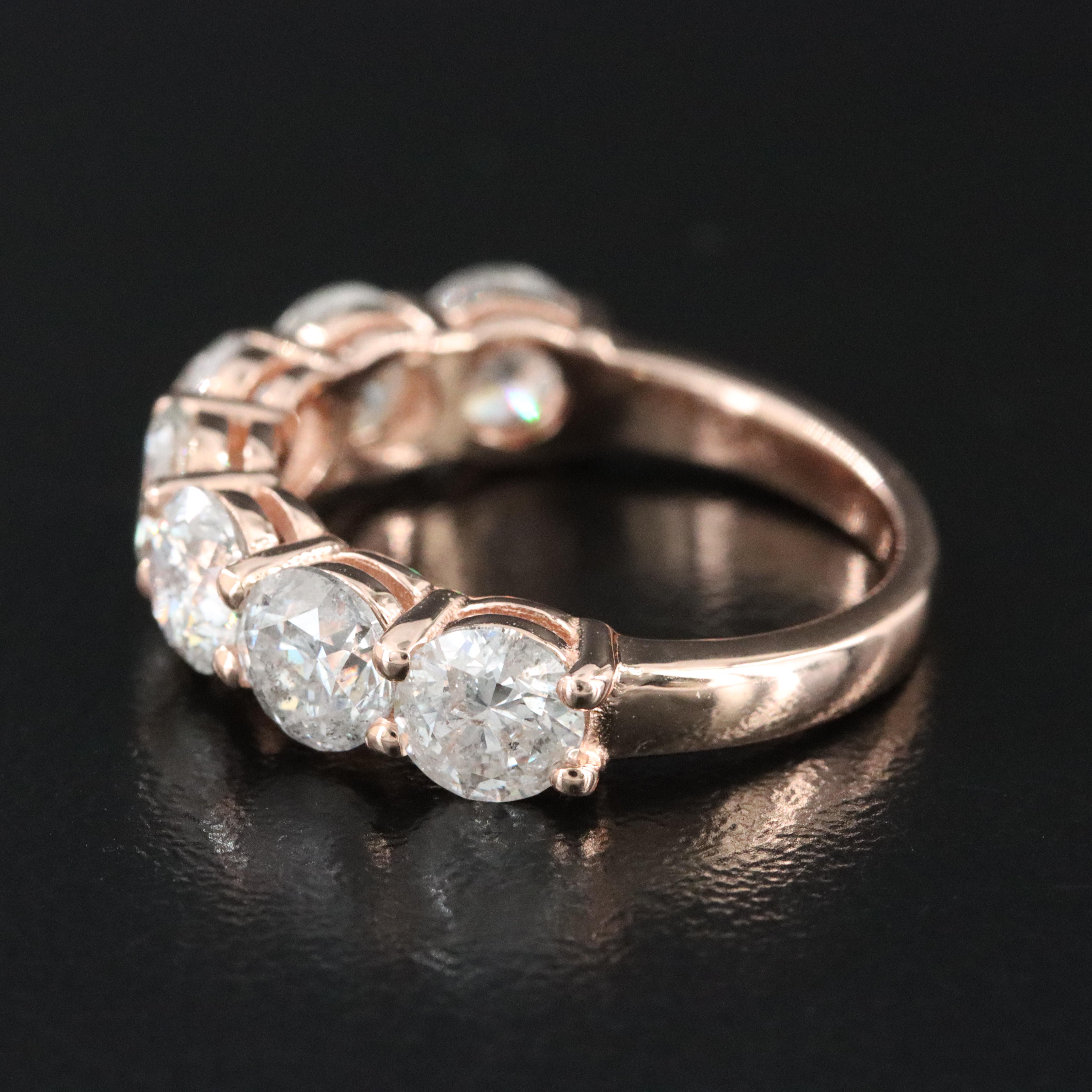 14K Rose Gold 3.60 CTW Diamond Ring with IGI Jewelry Report