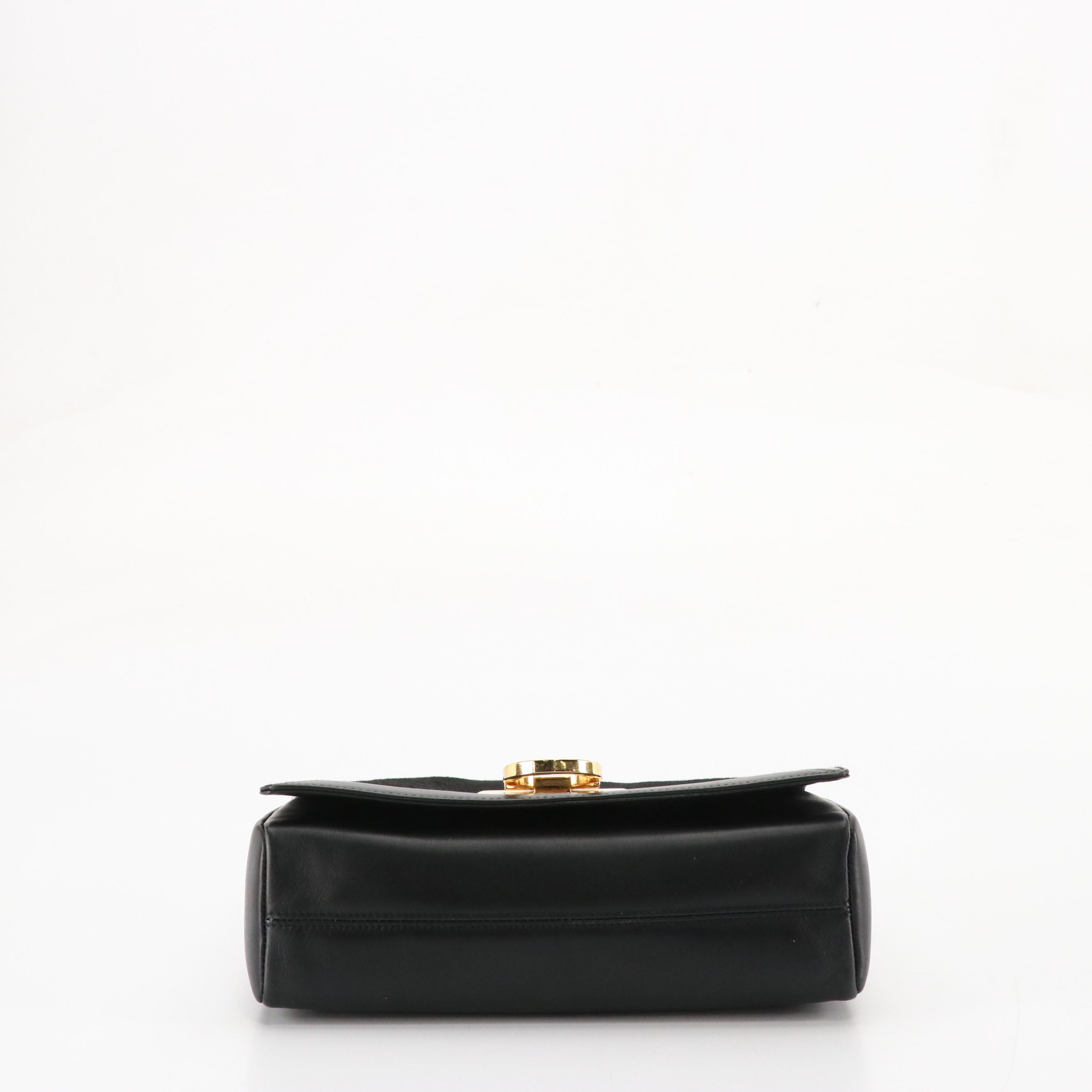 Salvatore Ferragamo Calf Hair and Leather Flap-Front Bag with Gancini Clasp