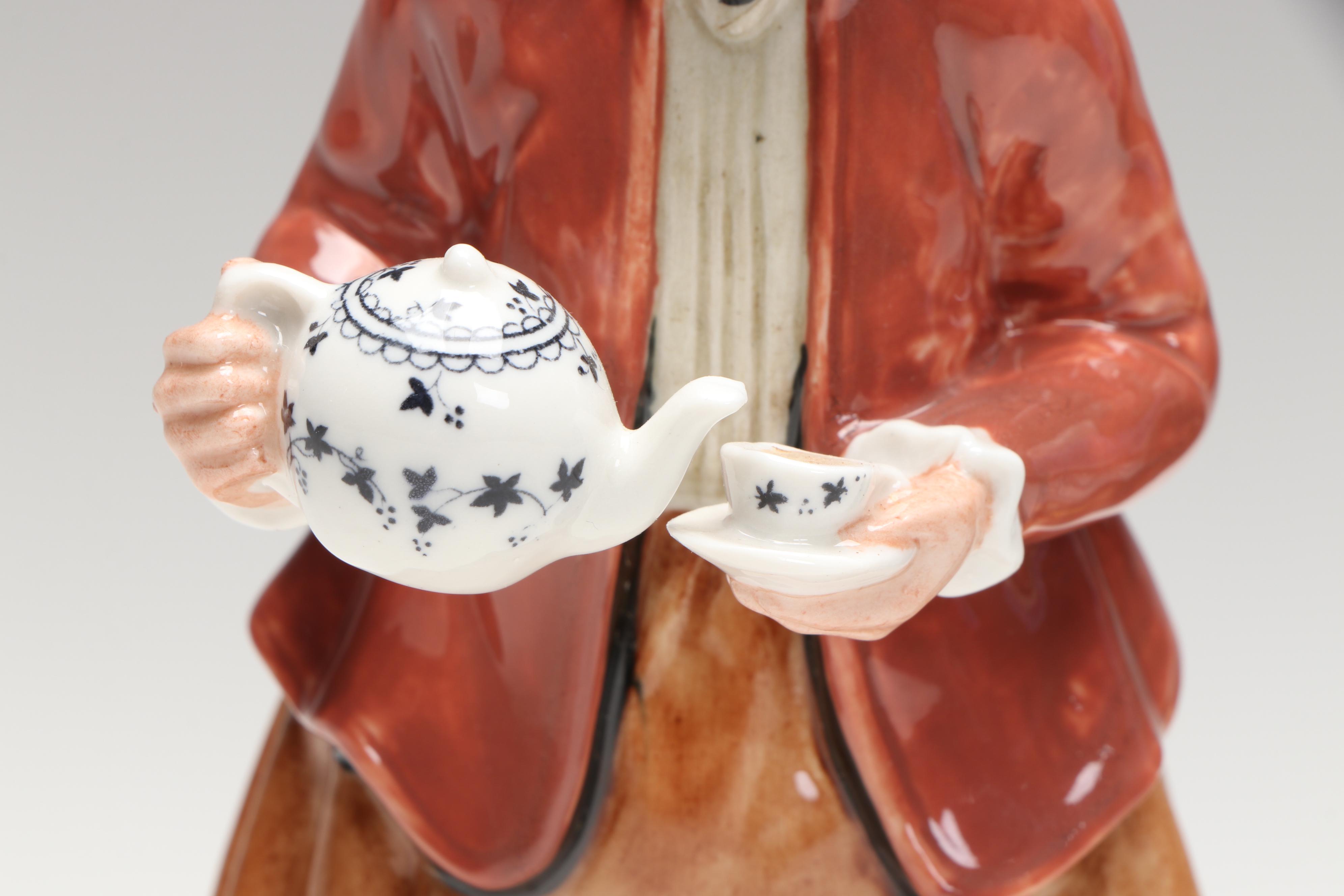 Royal Doulton Hand-Painted "Teatime" and "Thank You" Porcelain Figures