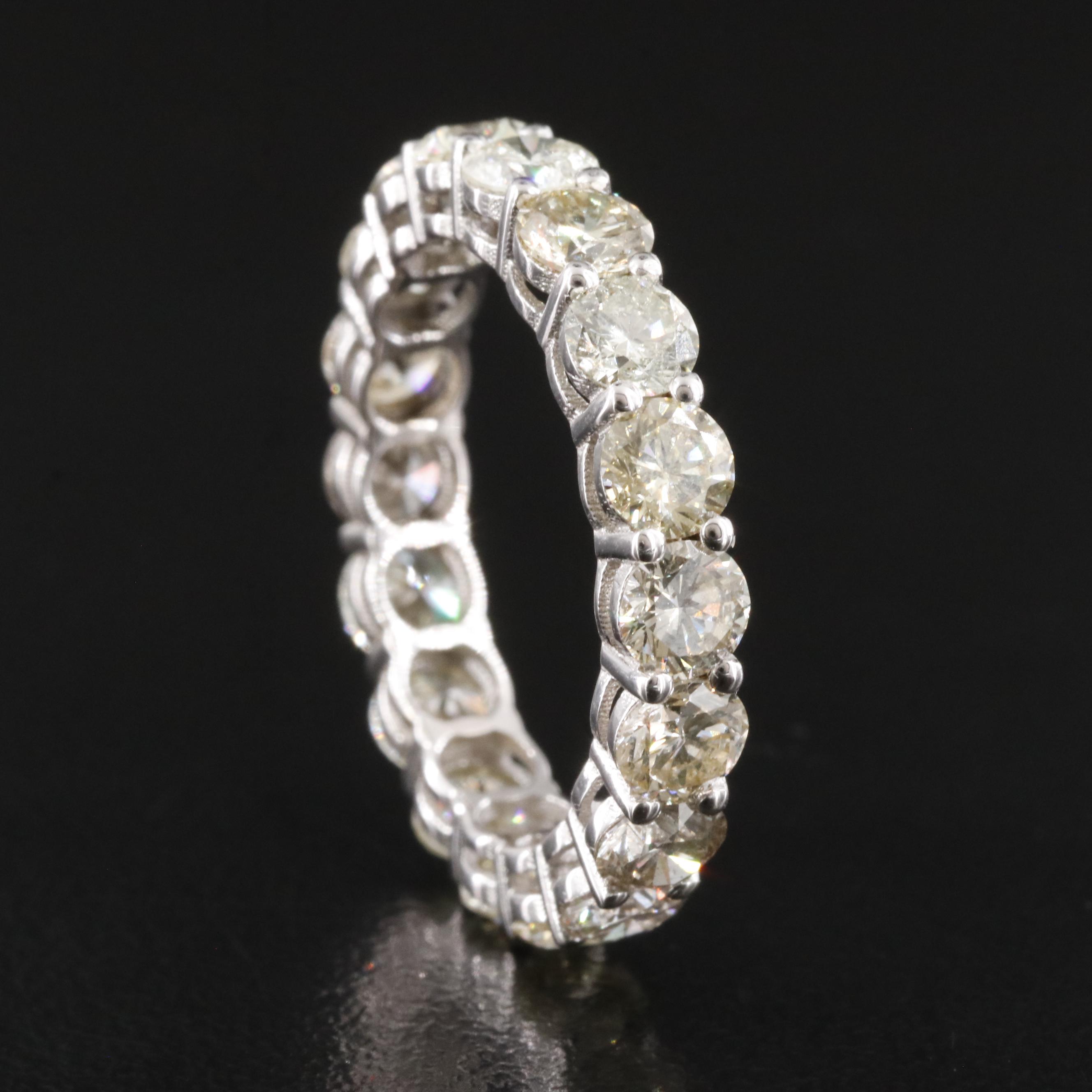 14K 4.10 CTW Diamond Eternity Band with IGI Jewelry Report