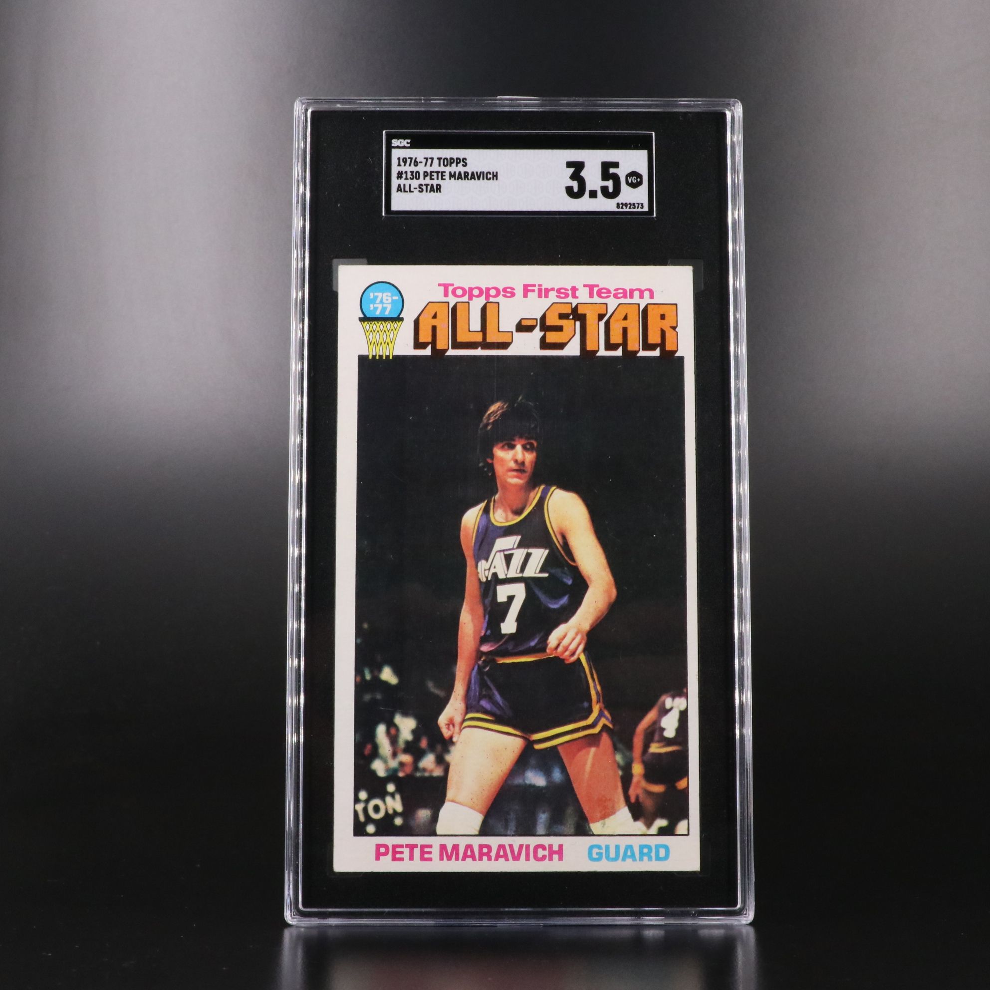 1976-77 Topps Pete Maravich All-Star Basketball Card Graded SGC 3.5
