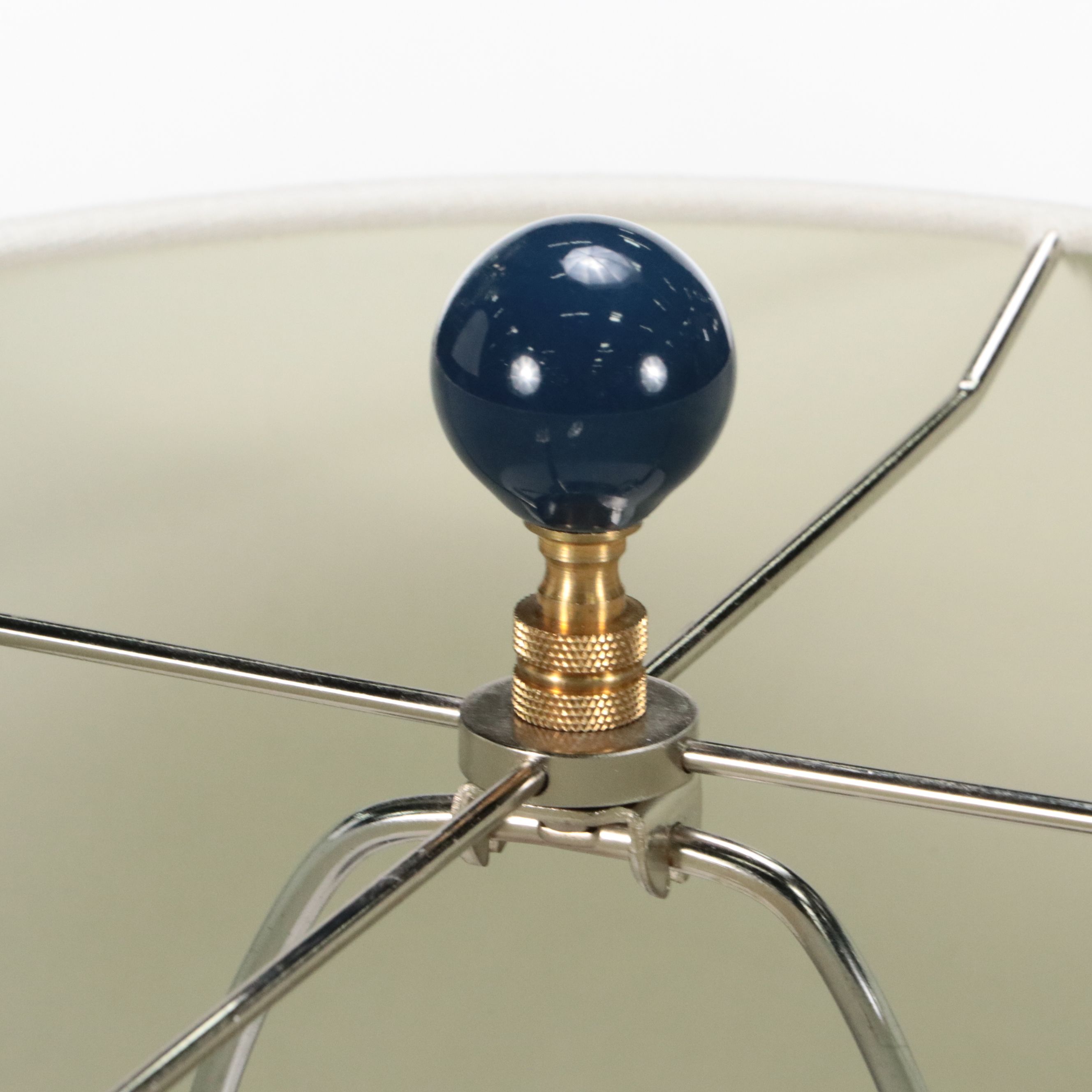 Pottery Barn "Langley" Stoneware Table Lamp and Cotton Shade