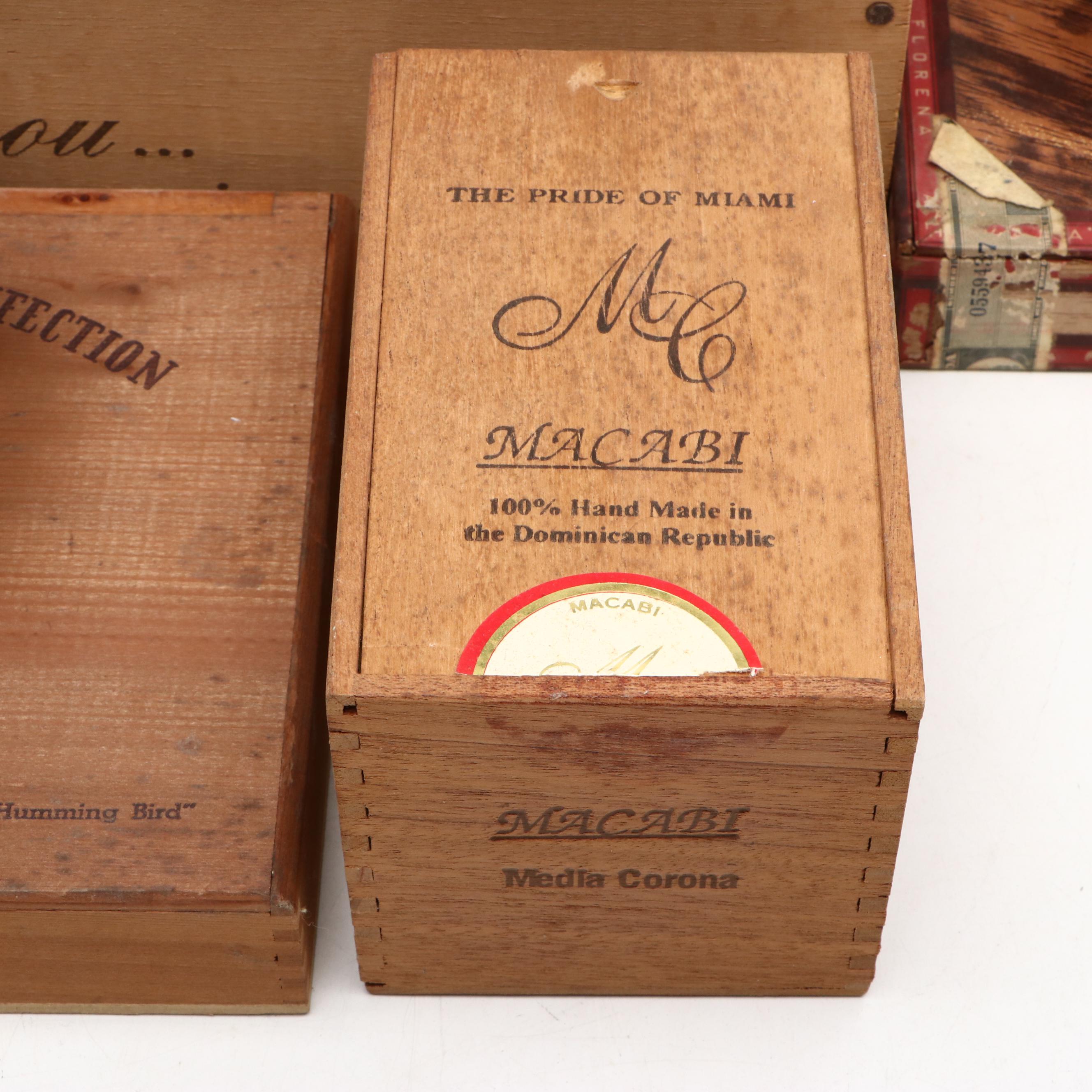 Swee-Touch-Nee Tea, Edgeworth Tobacco and More Tin Boxes with Other Cigar Boxes