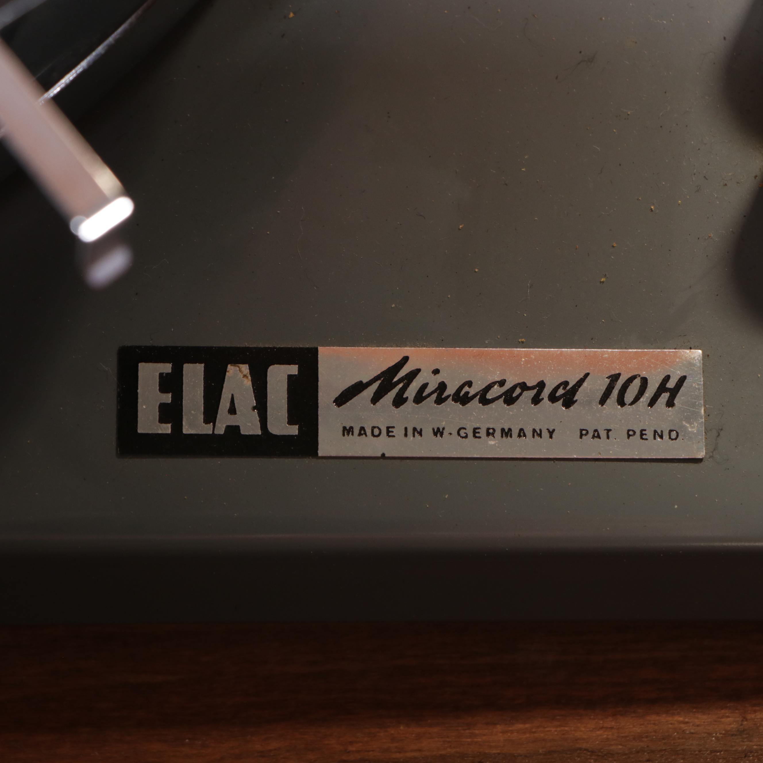 Elac Miracord 10H Turntable in Teak Cabinet w/ Pair of Aztec Athena 1A Speakers