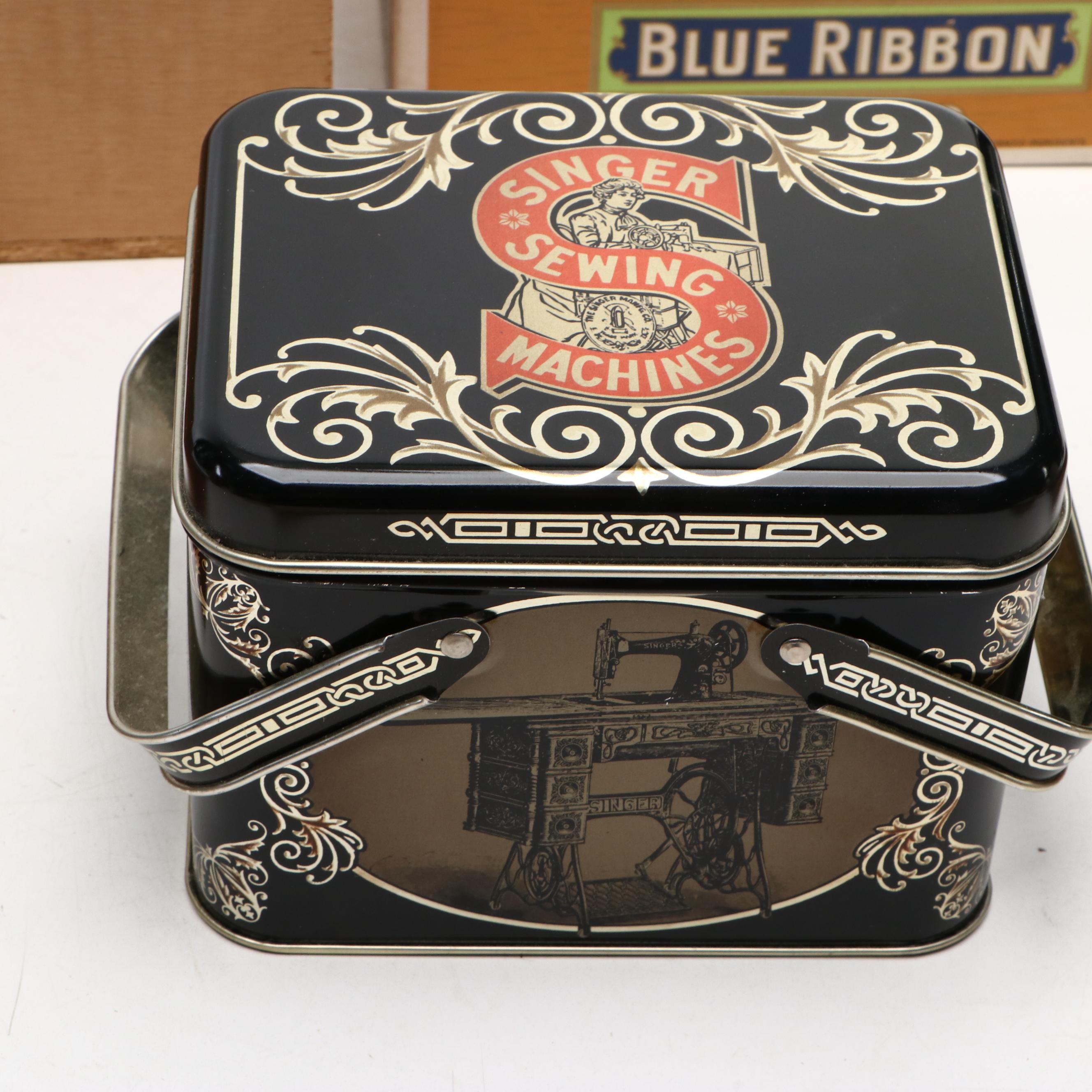 Swee-Touch-Nee Tea, Edgeworth Tobacco and More Tin Boxes with Other Cigar Boxes