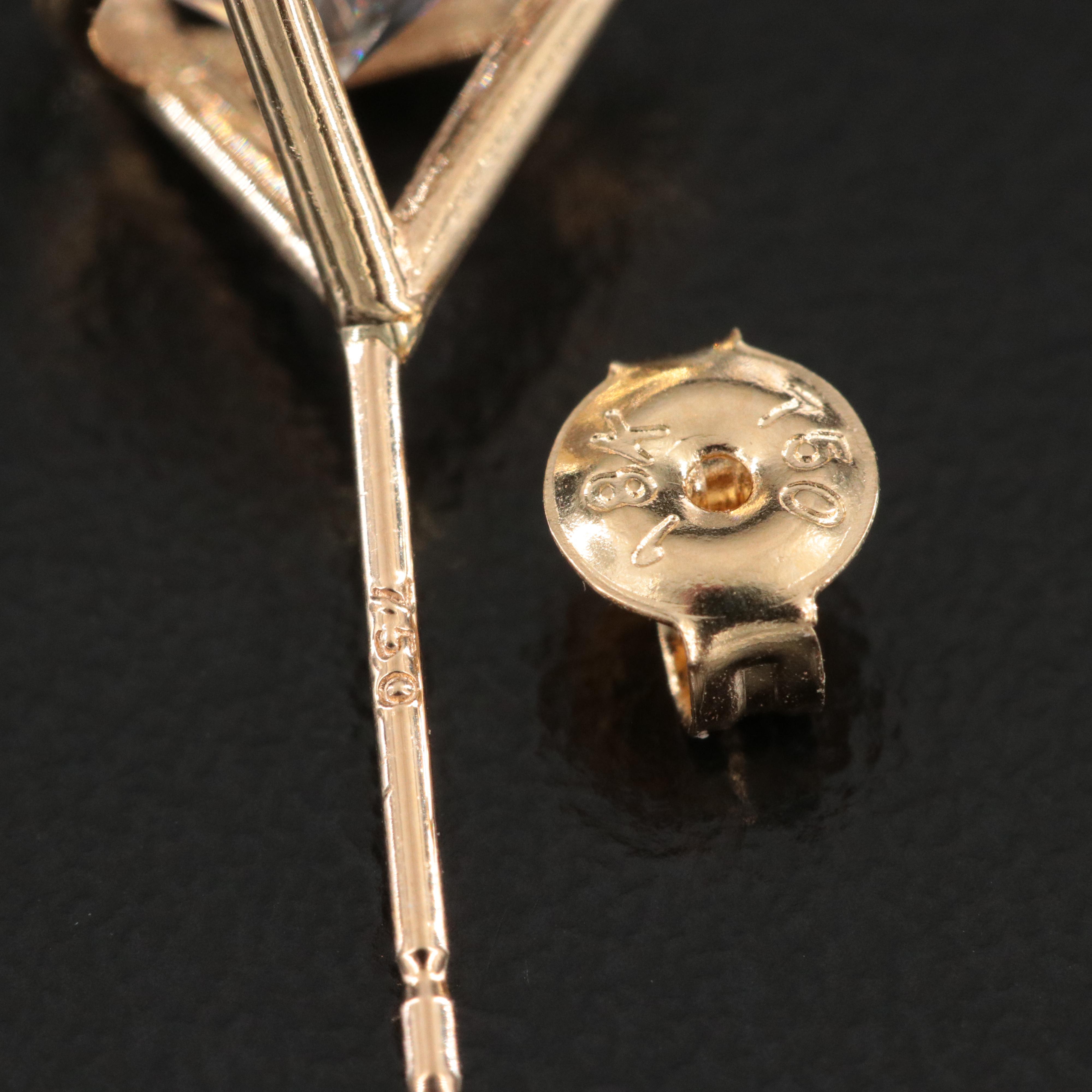 18K 6.03 CTW Lab Grown Diamond Earrings with Physical and Online IGI Reports