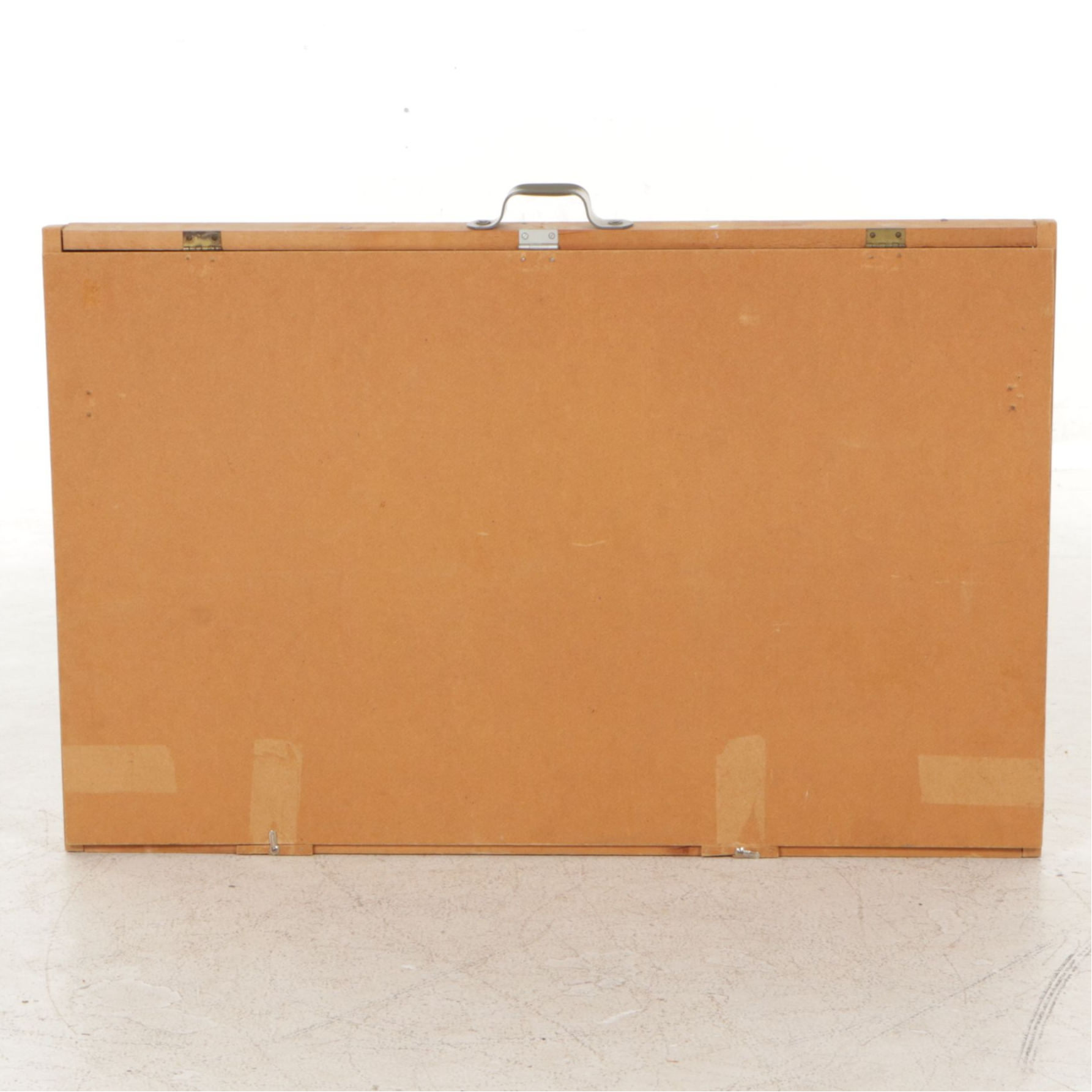 Oversized Wooden Portfolio Case for Art Storage and Transportation