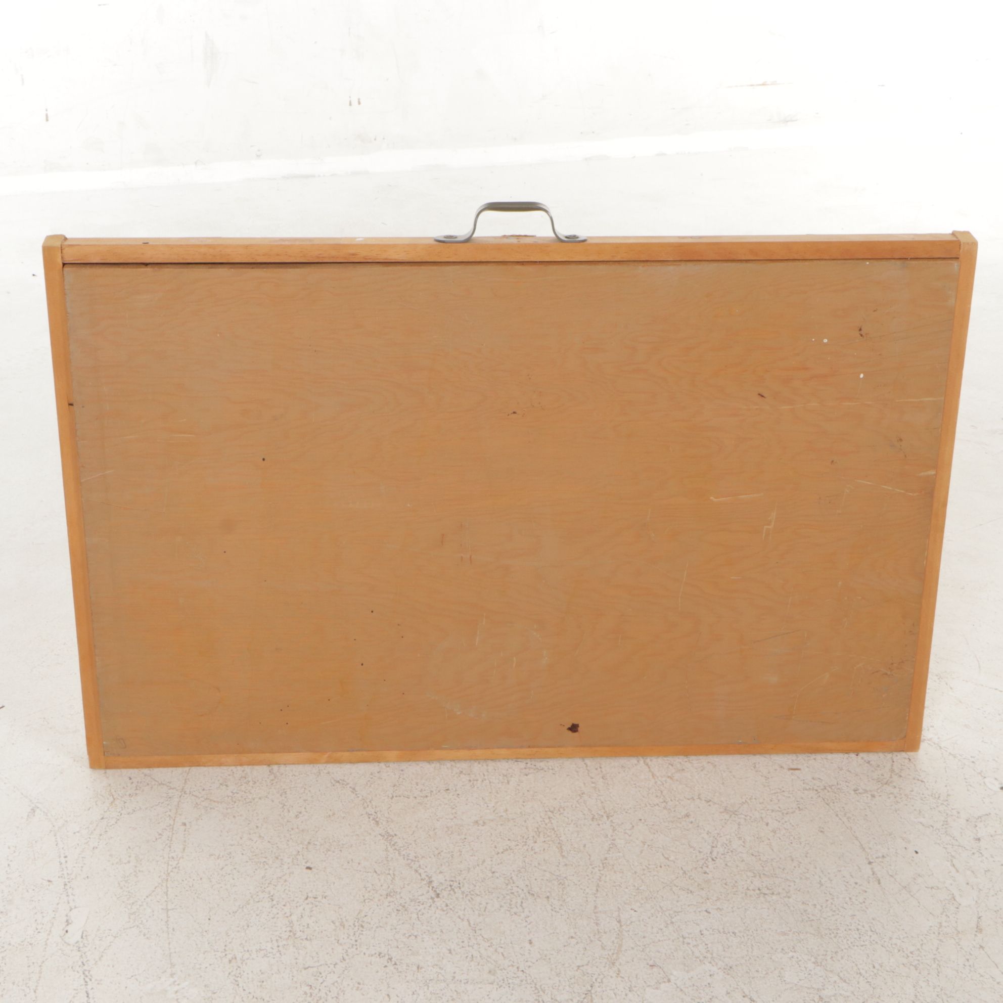 Oversized Wooden Portfolio Case for Art Storage and Transportation