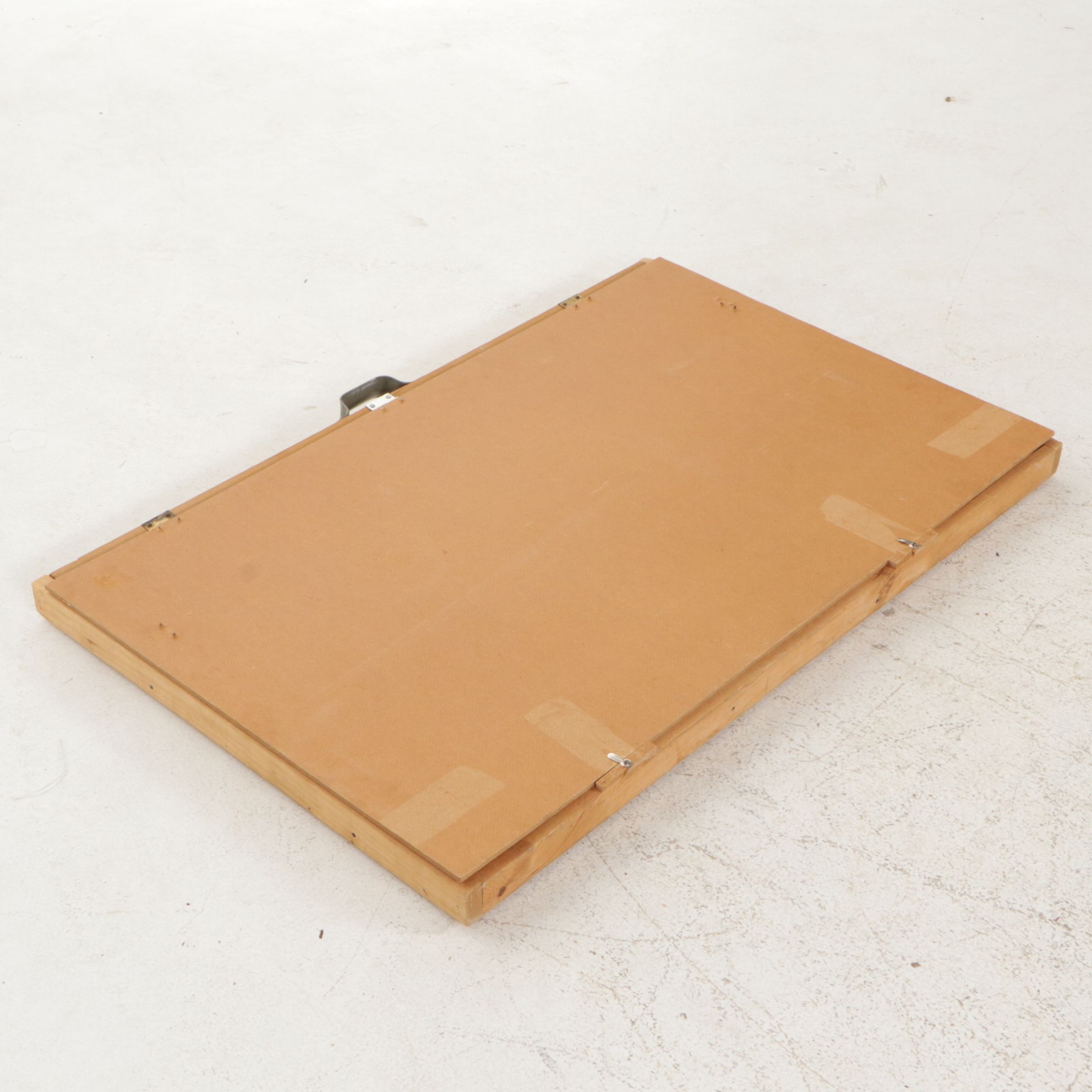 Oversized Wooden Portfolio Case for Art Storage and Transportation