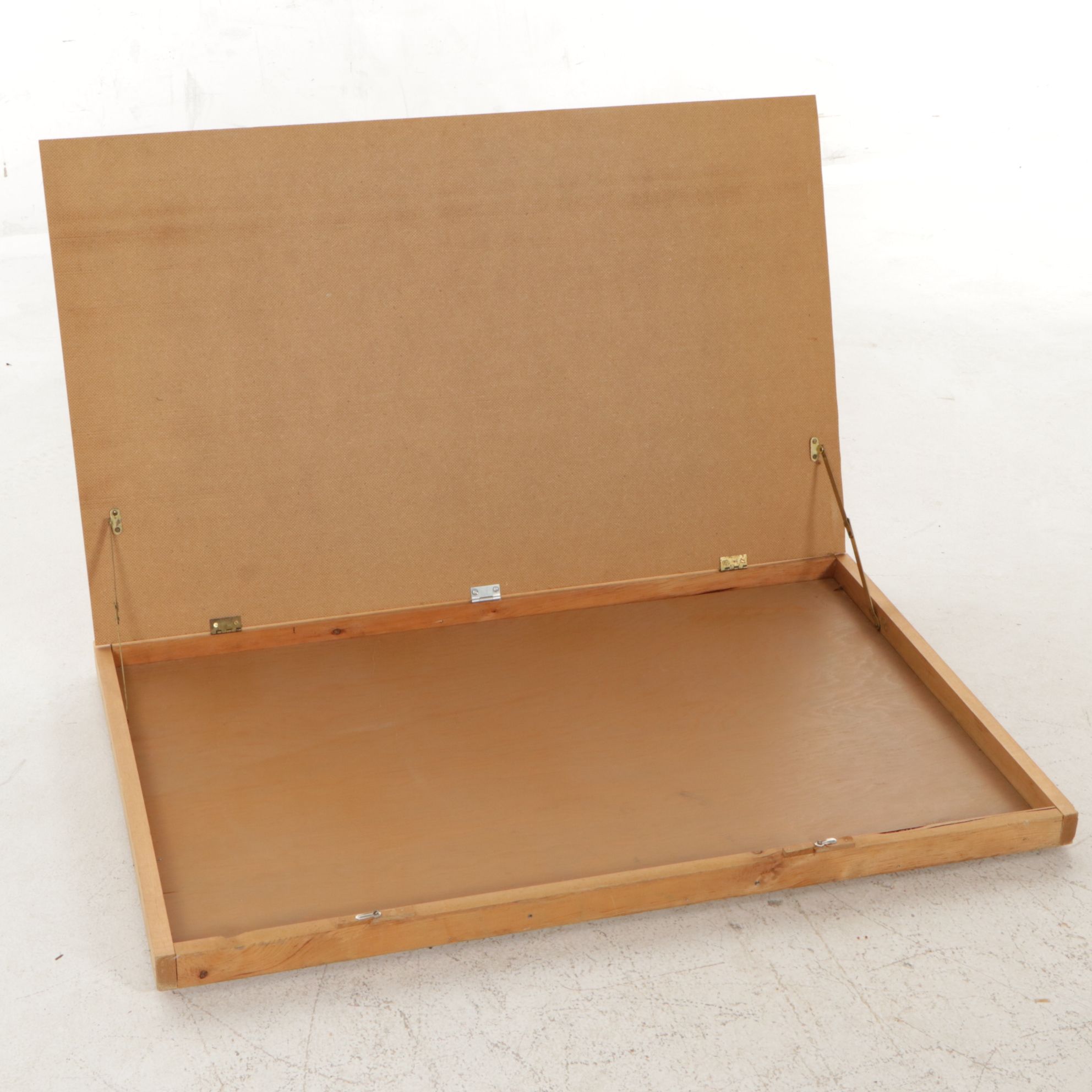 Oversized Wooden Portfolio Case for Art Storage and Transportation