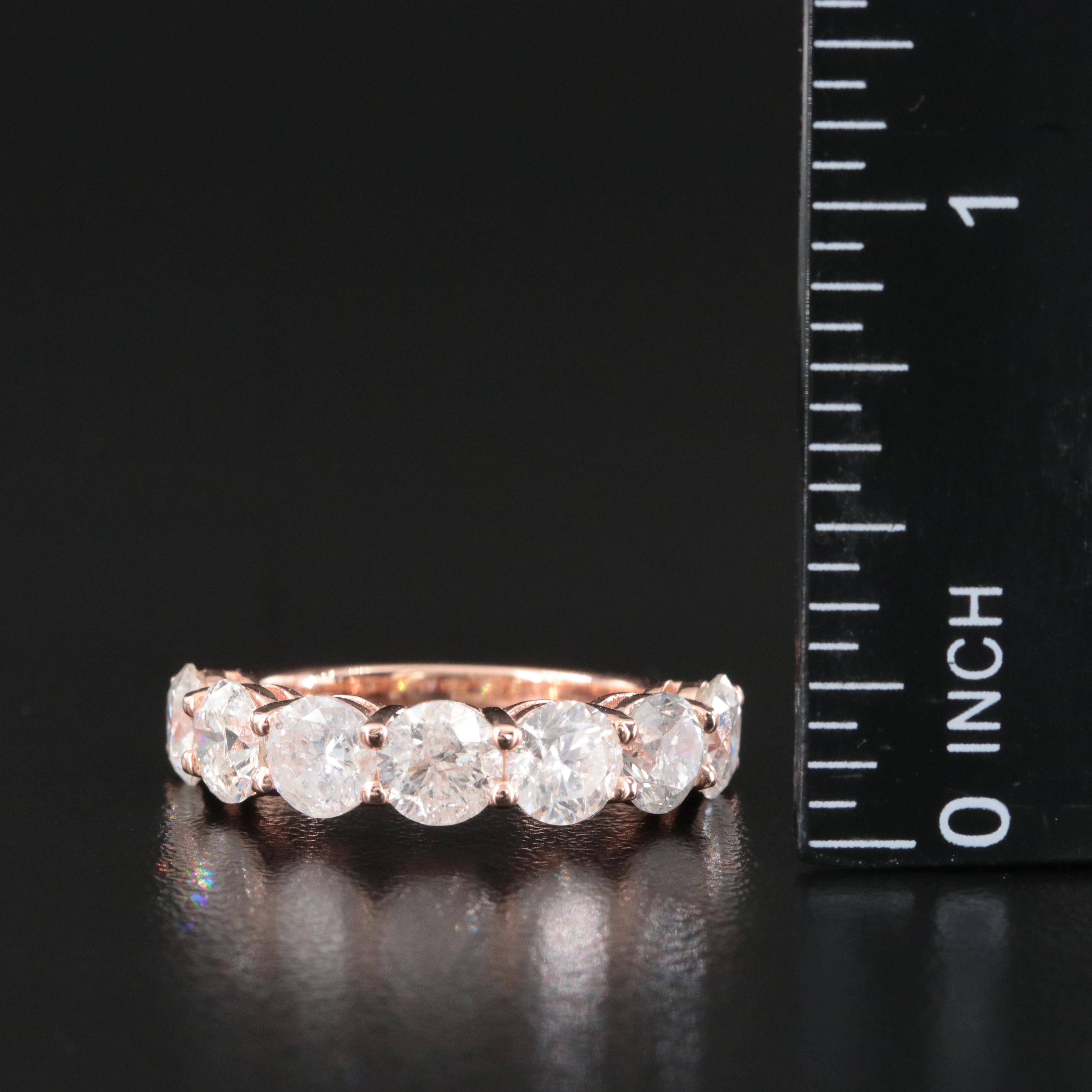 14K Rose Gold 3.65 CTW Diamond Ring with IGI Jewelry Report