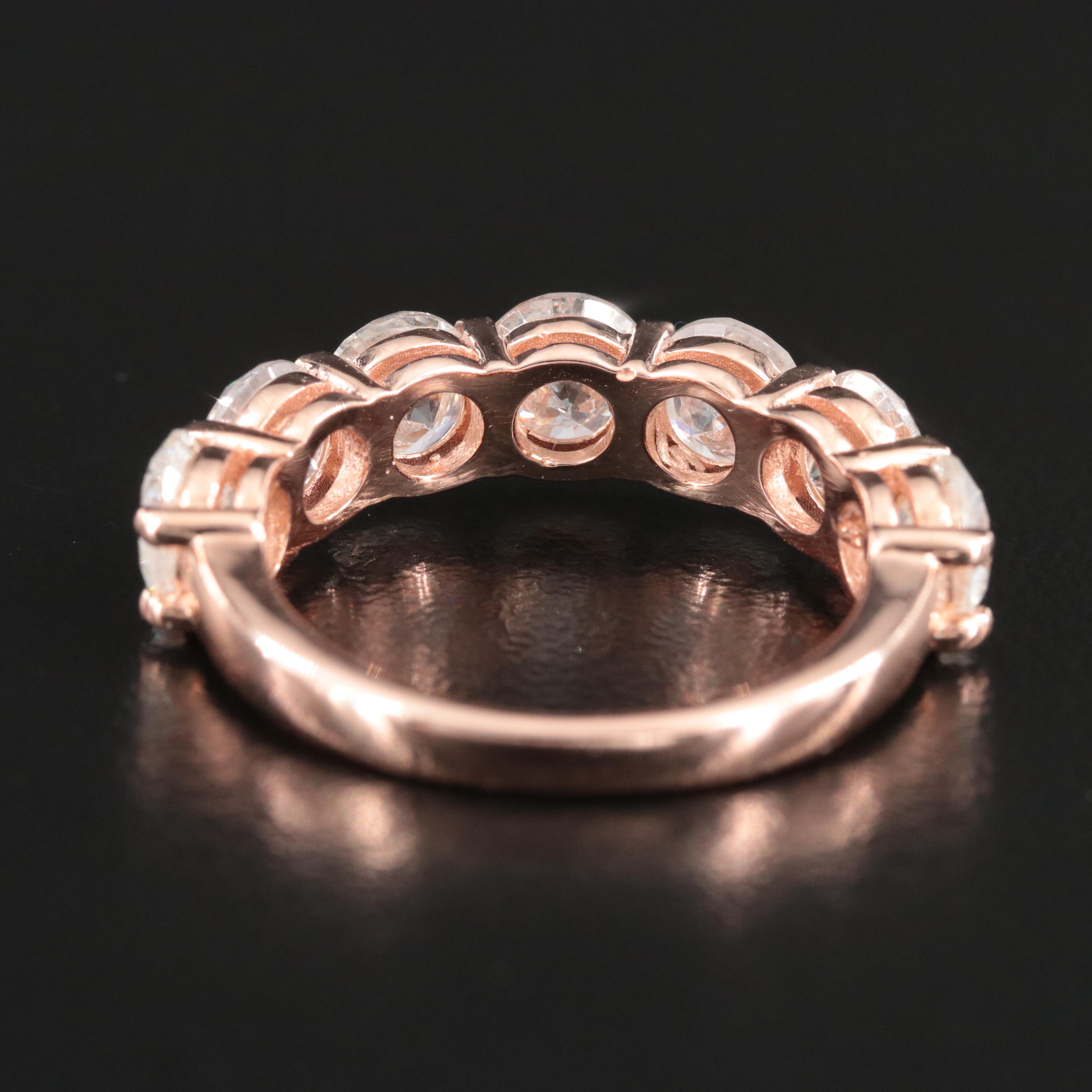 14K Rose Gold 3.65 CTW Diamond Ring with IGI Jewelry Report