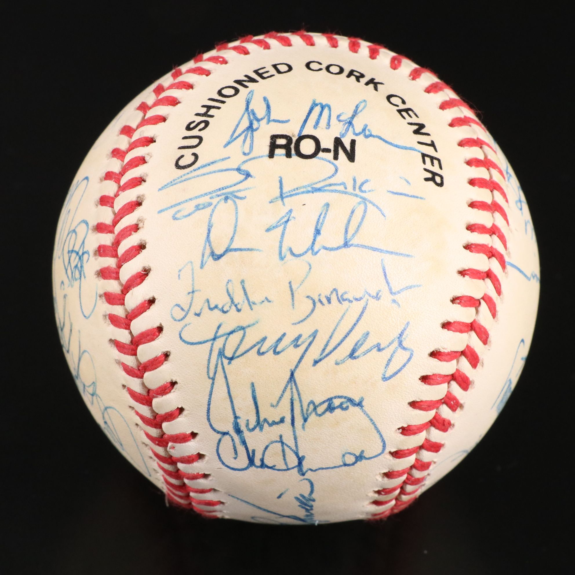1992 Cincinnati Reds Team Signed Baseball with Barry Larkin, Chris Sabo, & More