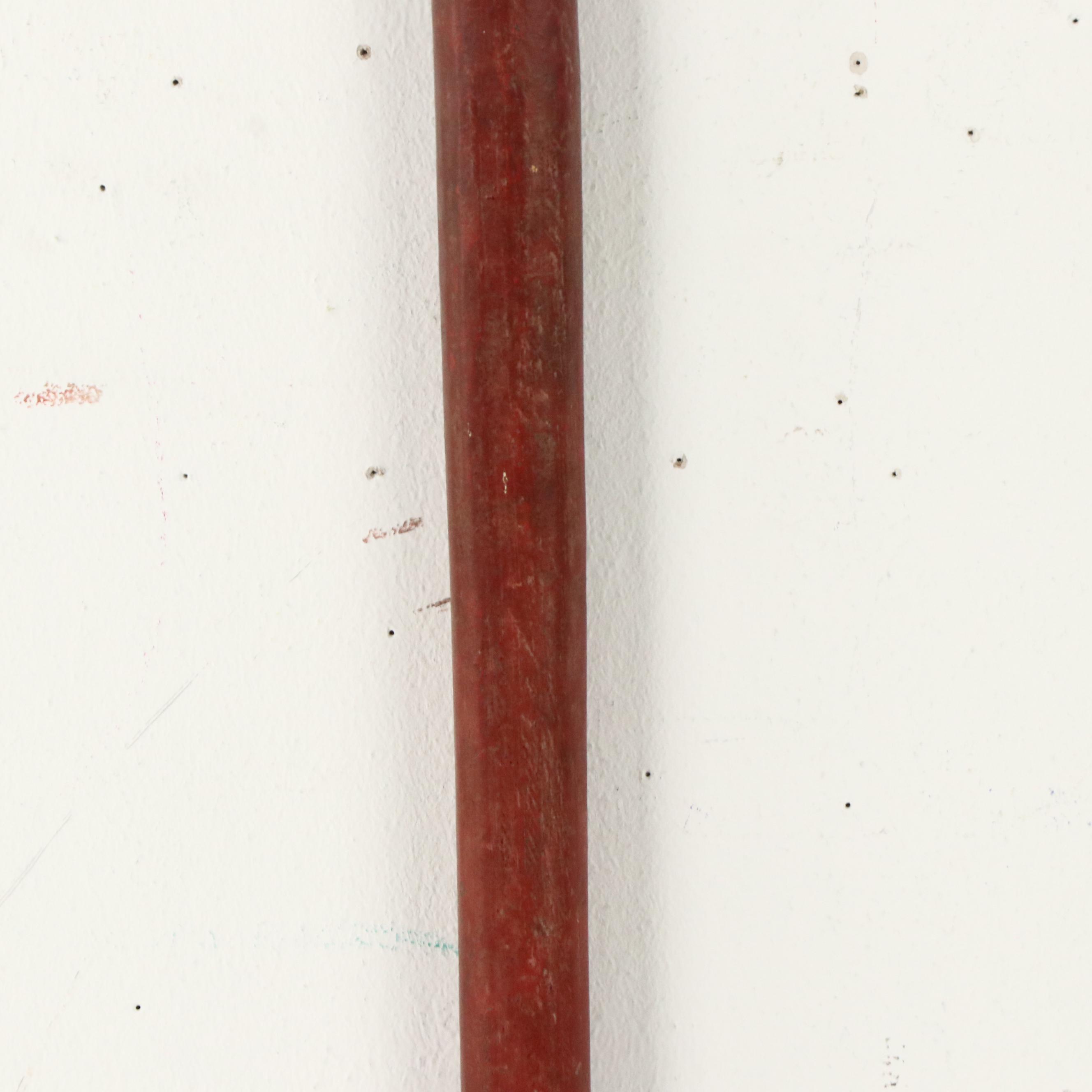 Thai Hand-Carved and Painted Fishscale Wooden Staff