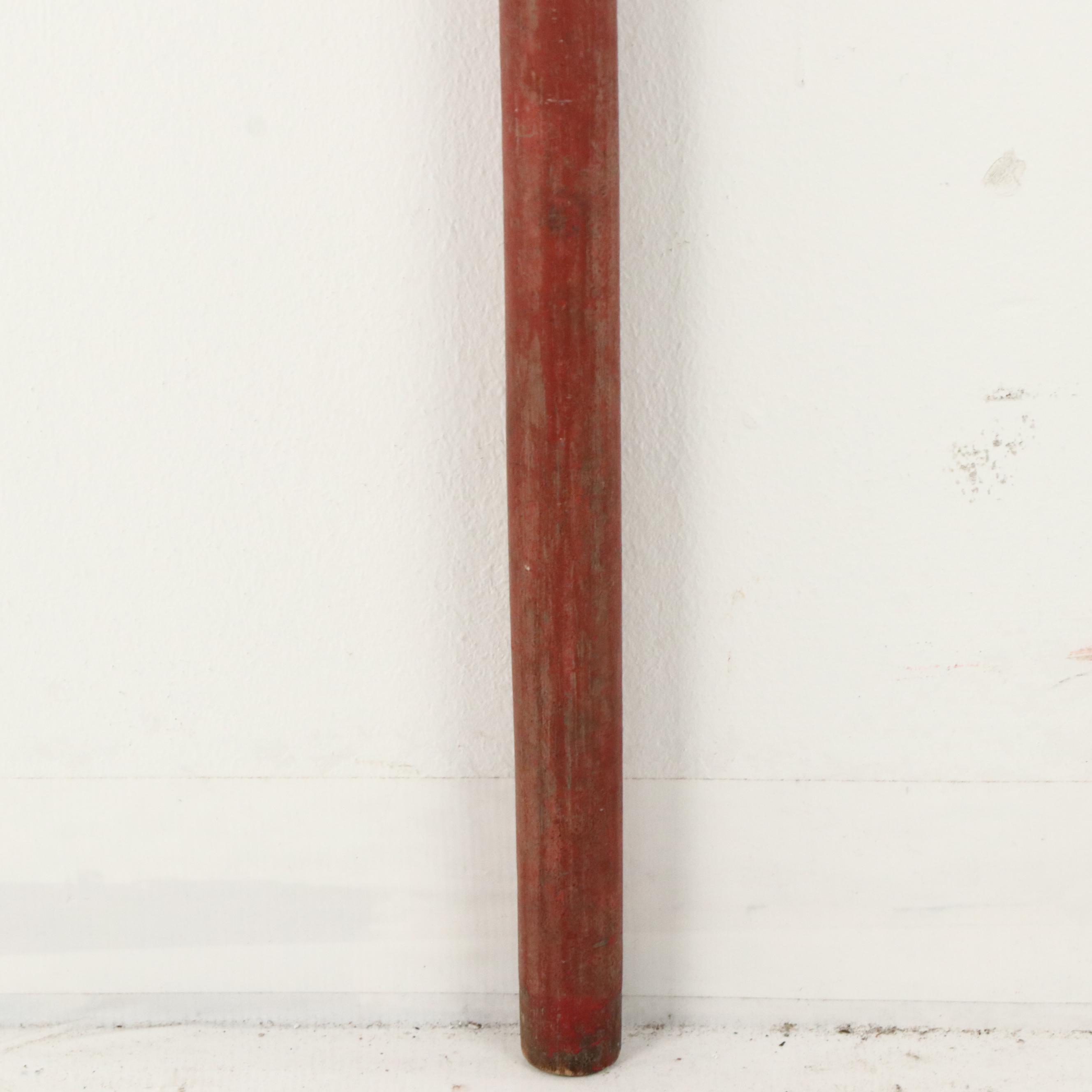 Thai Hand-Carved and Painted Fishscale Wooden Staff
